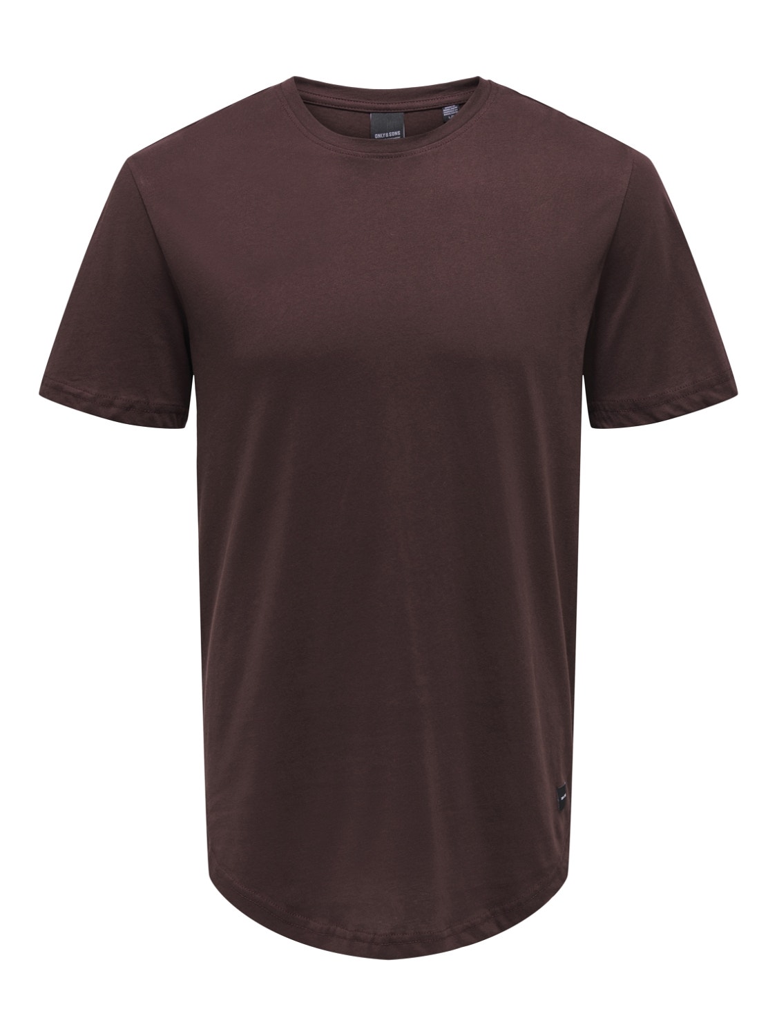 ONLY & SONS Long Line Fit O-ringning T-shirt -Fudge - 22002973