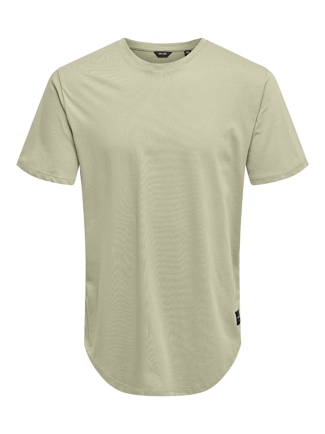 ONLY & SONS Long Line Fit Round Neck T-Shirt -Pelican - 22002973