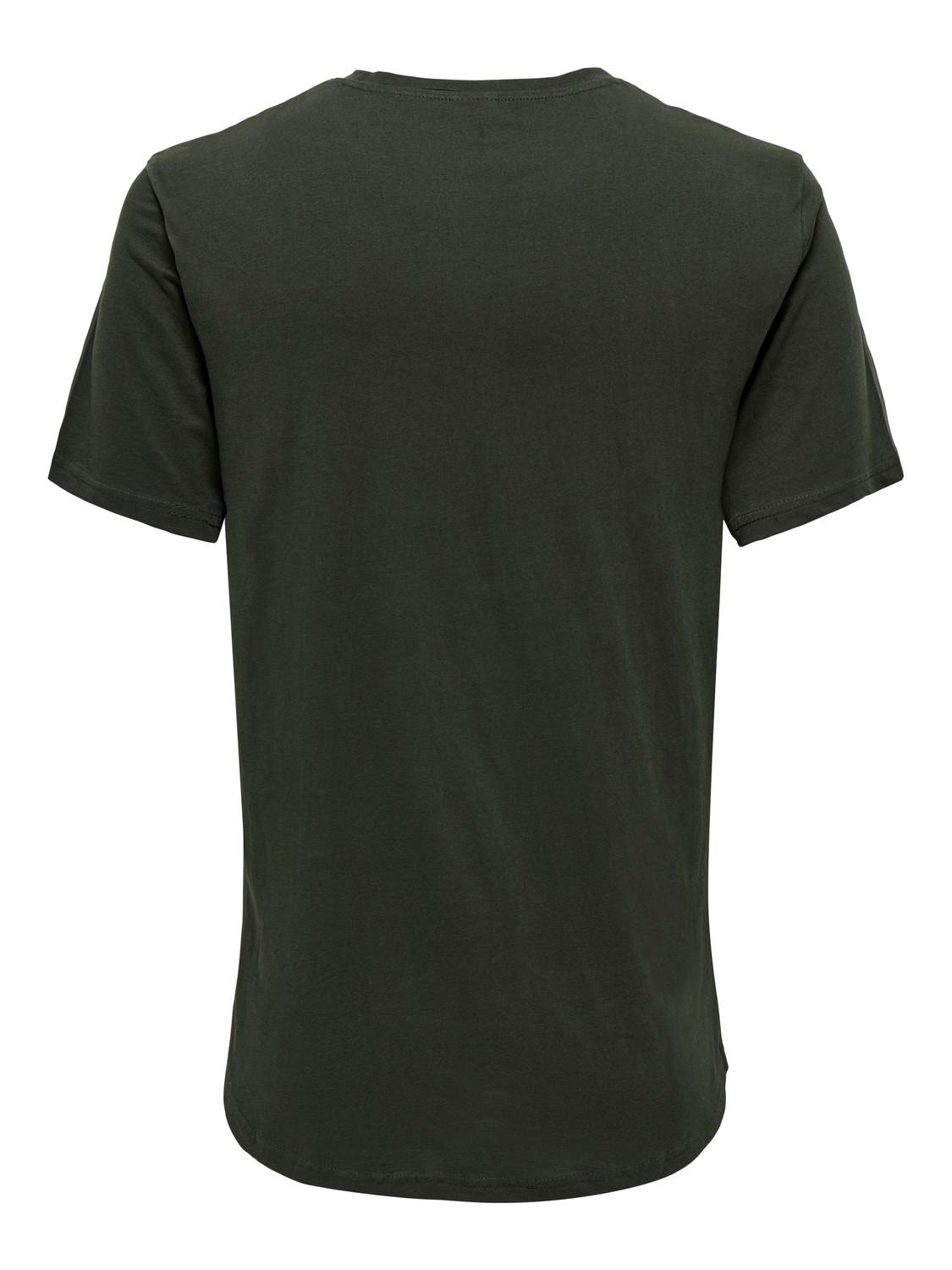 ONLY & SONS Long o-neck t-shirt -Rosin - 22002973