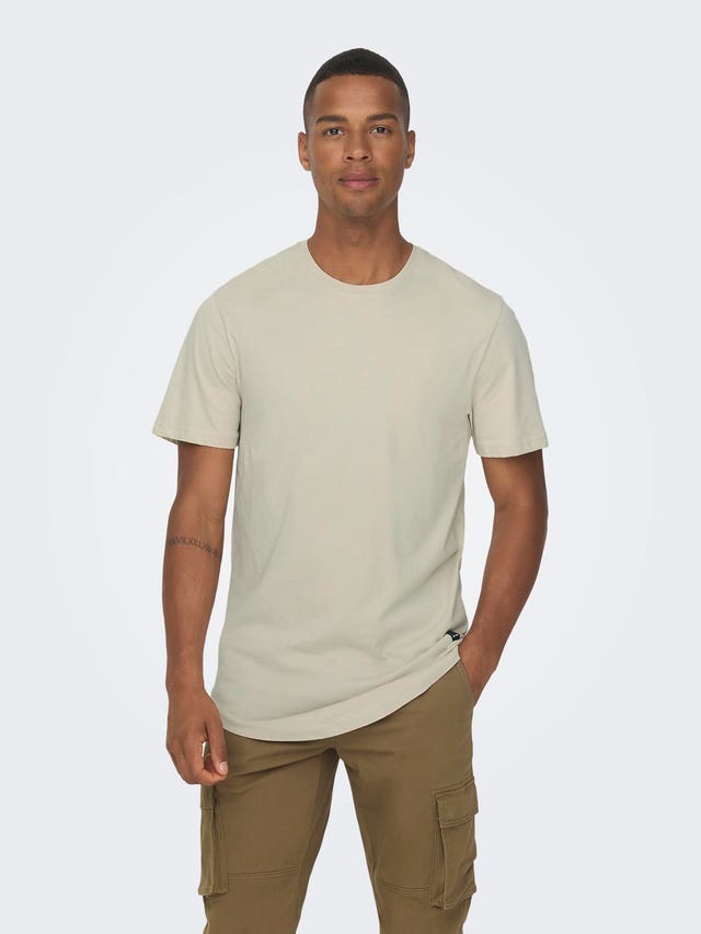 ONLY & SONS Long Line Fit O-ringning T-shirt - 22002973