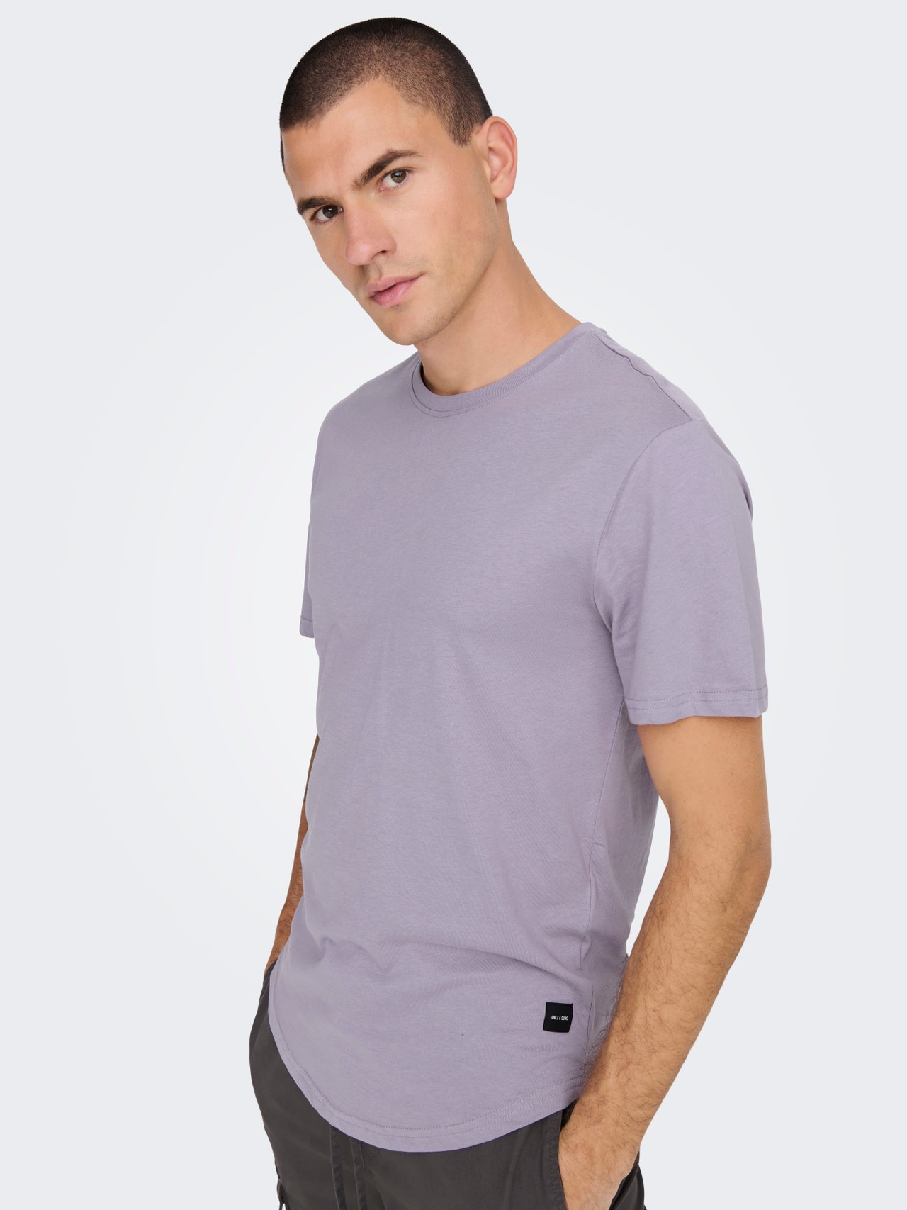 ONLY & SONS Lang o-hals t-shirt -Purple Ash - 22002973
