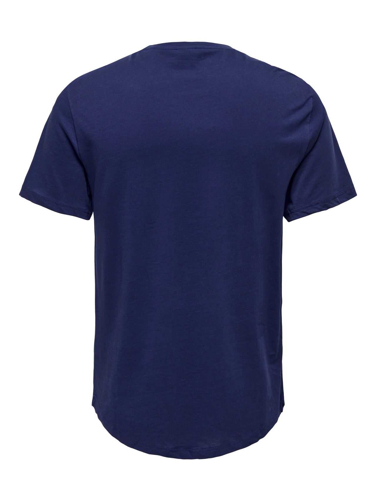 ONLY & SONS Lang geschnitten Rundhals T-Shirt -Beacon Blue - 22002973