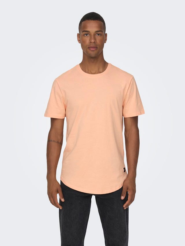 ONLY & SONS T-shirts Long Line Fit Col rond - 22002973