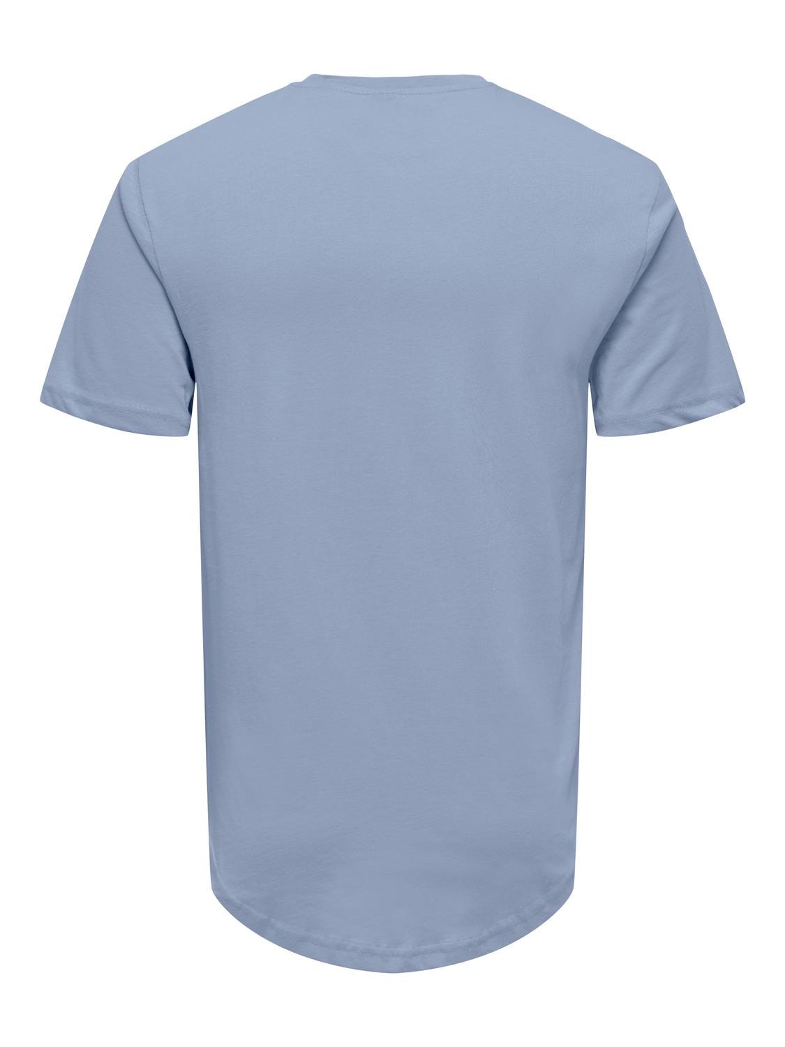 ONLY & SONS Camisetas Corte long line Cuello redondo -Eventide - 22002973