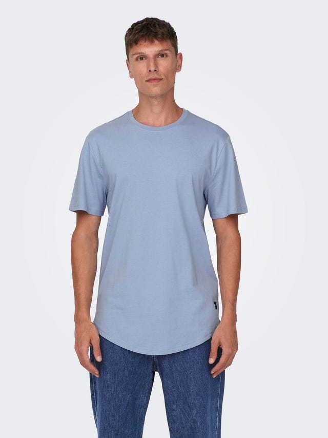 ONLY & SONS Lang geschnitten Rundhals T-Shirt - 22002973