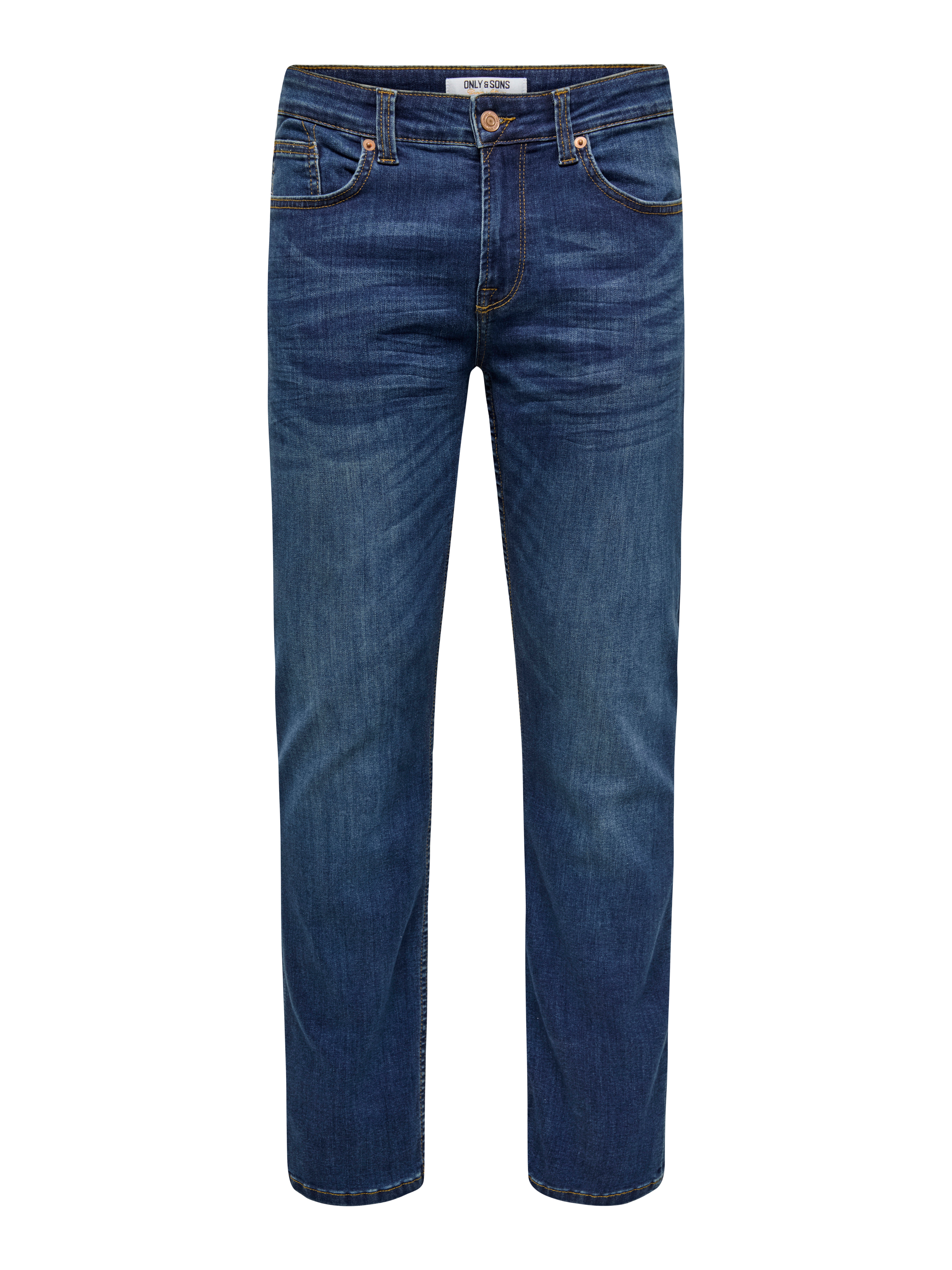 ONSWEFT Mittlere Taille Normal geschnitten Jeans | Mittelblau 