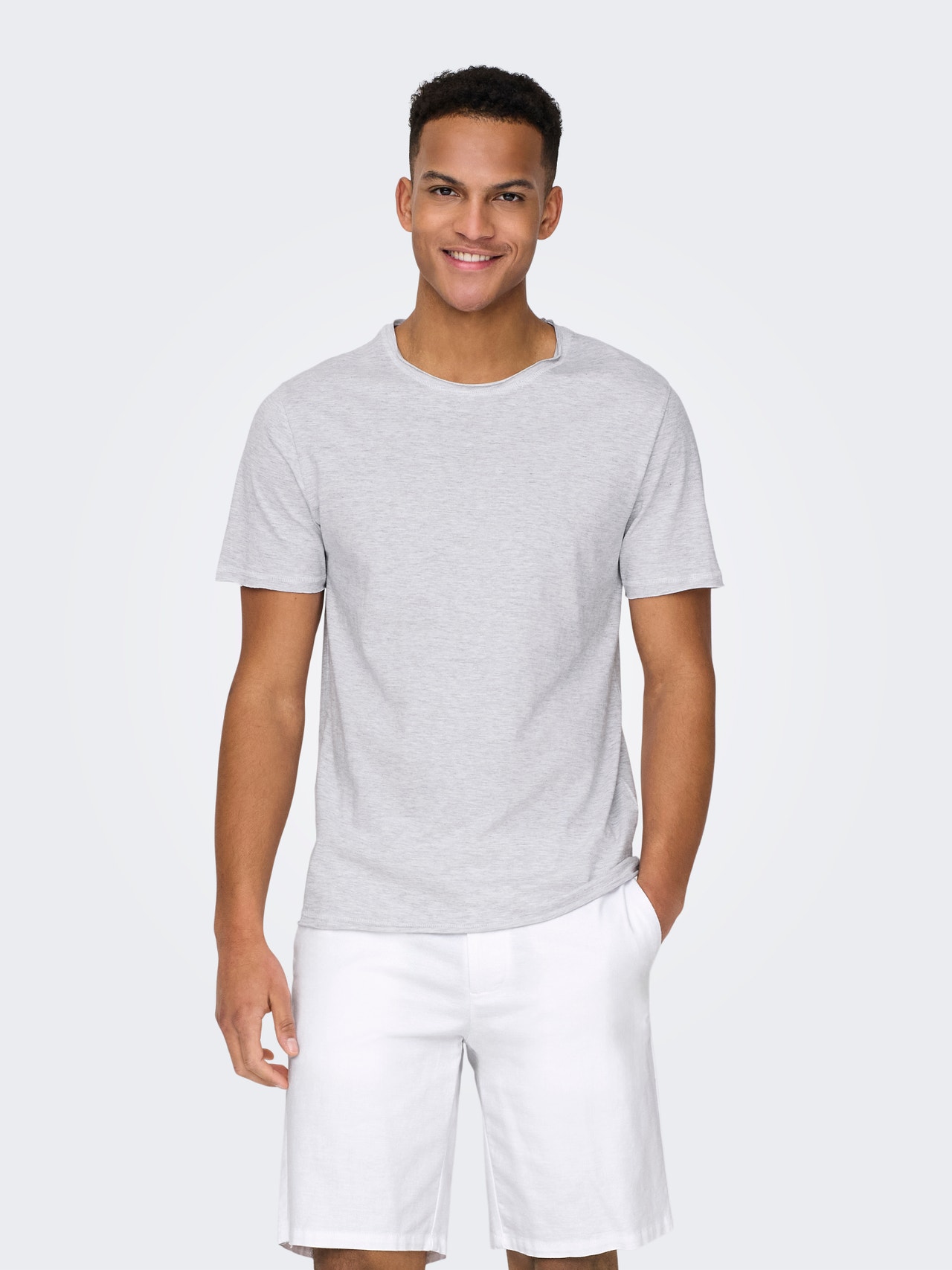 ONLY & SONS Camisetas Corte regular Cuello redondo -White - 22005108