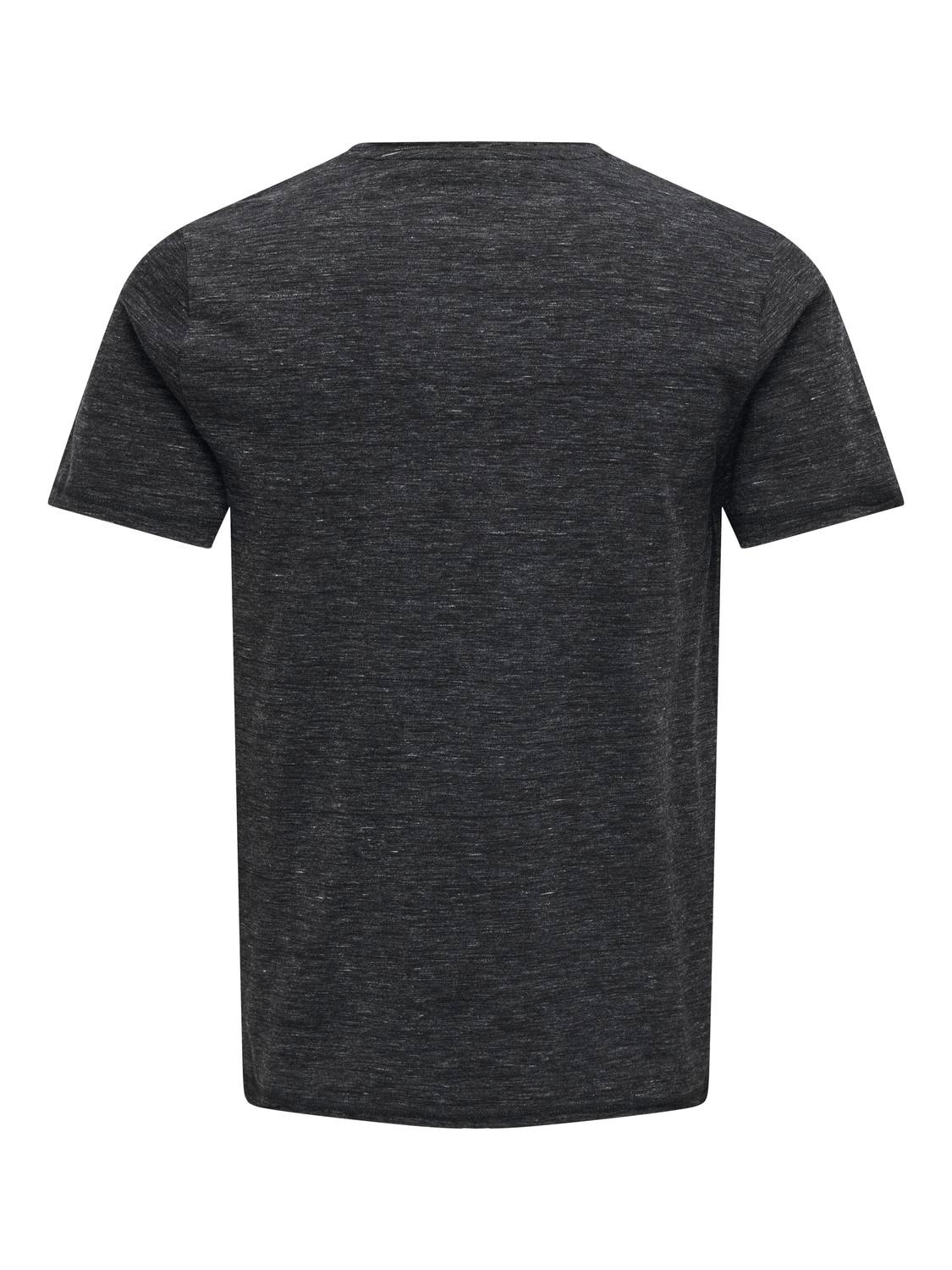 ONLY & SONS Regular Fit O-Neck T-Shirt -Black - 22005108