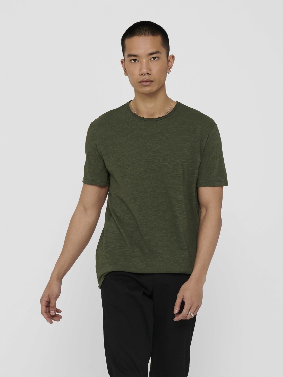 ONLY & SONS T-shirts Regular Fit Col rond -Forest Night - 22005108