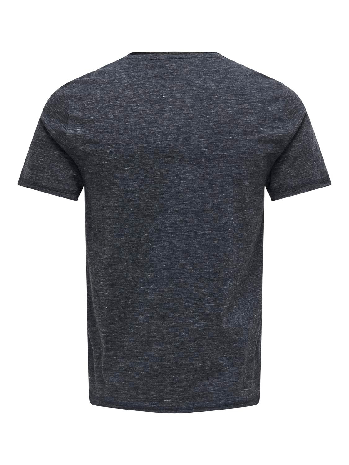ONLY & SONS Normal geschnitten Rundhals T-Shirt -Dark Navy - 22005108