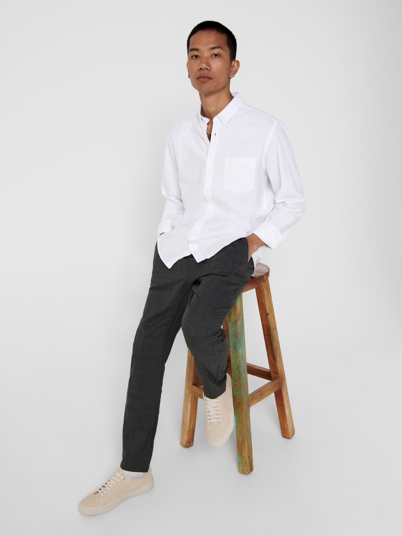ONLY & SONS Slim fit shirt -White - 22006479