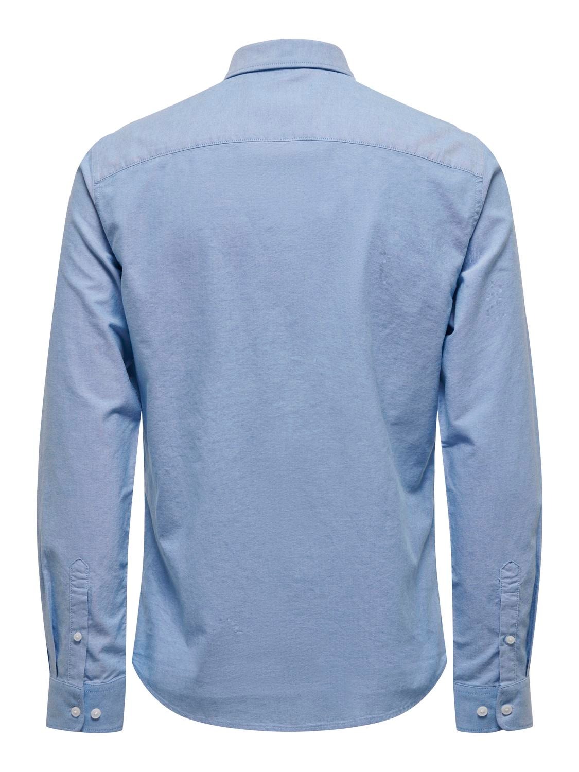 ONLY & SONS Camisas Corte slim Cuello abotonado -Cashmere Blue - 22006479
