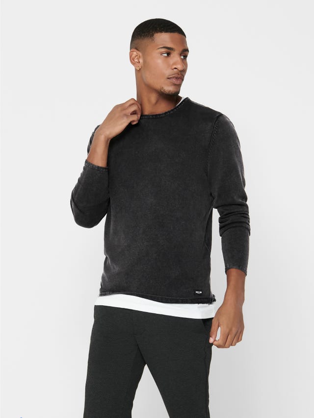 ONLY & SONS Regular Fit Crew neck Pullover - 22006806