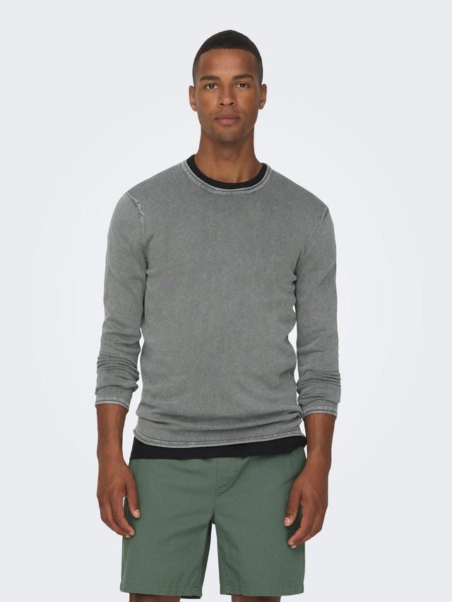 ONLY & SONS Crew neck knitted pullover - 22006806