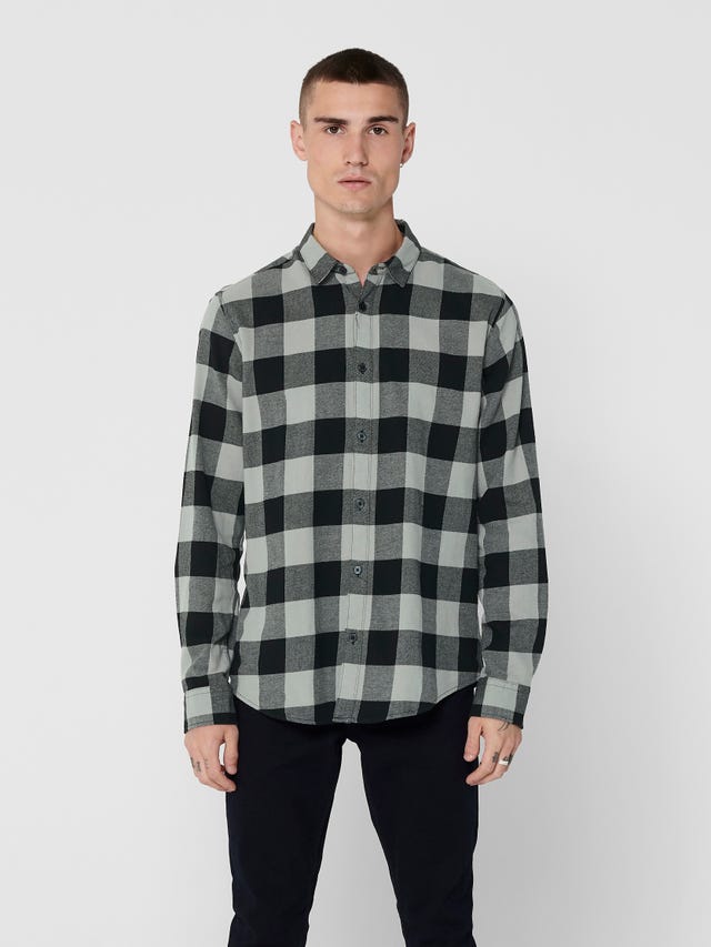 ONLY & SONS Slim fit checked shirt - 22007112