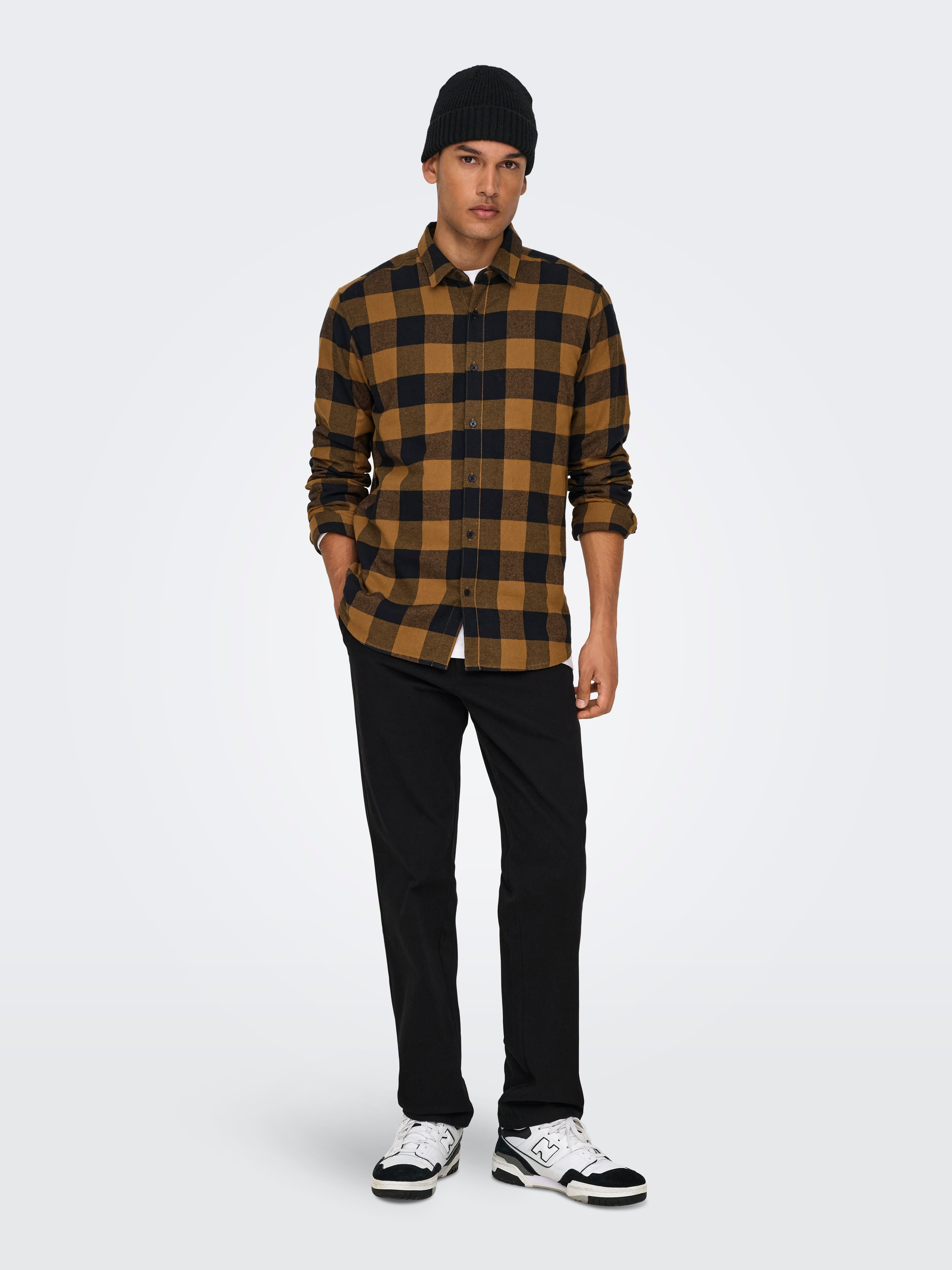 Slim fit checked shirt