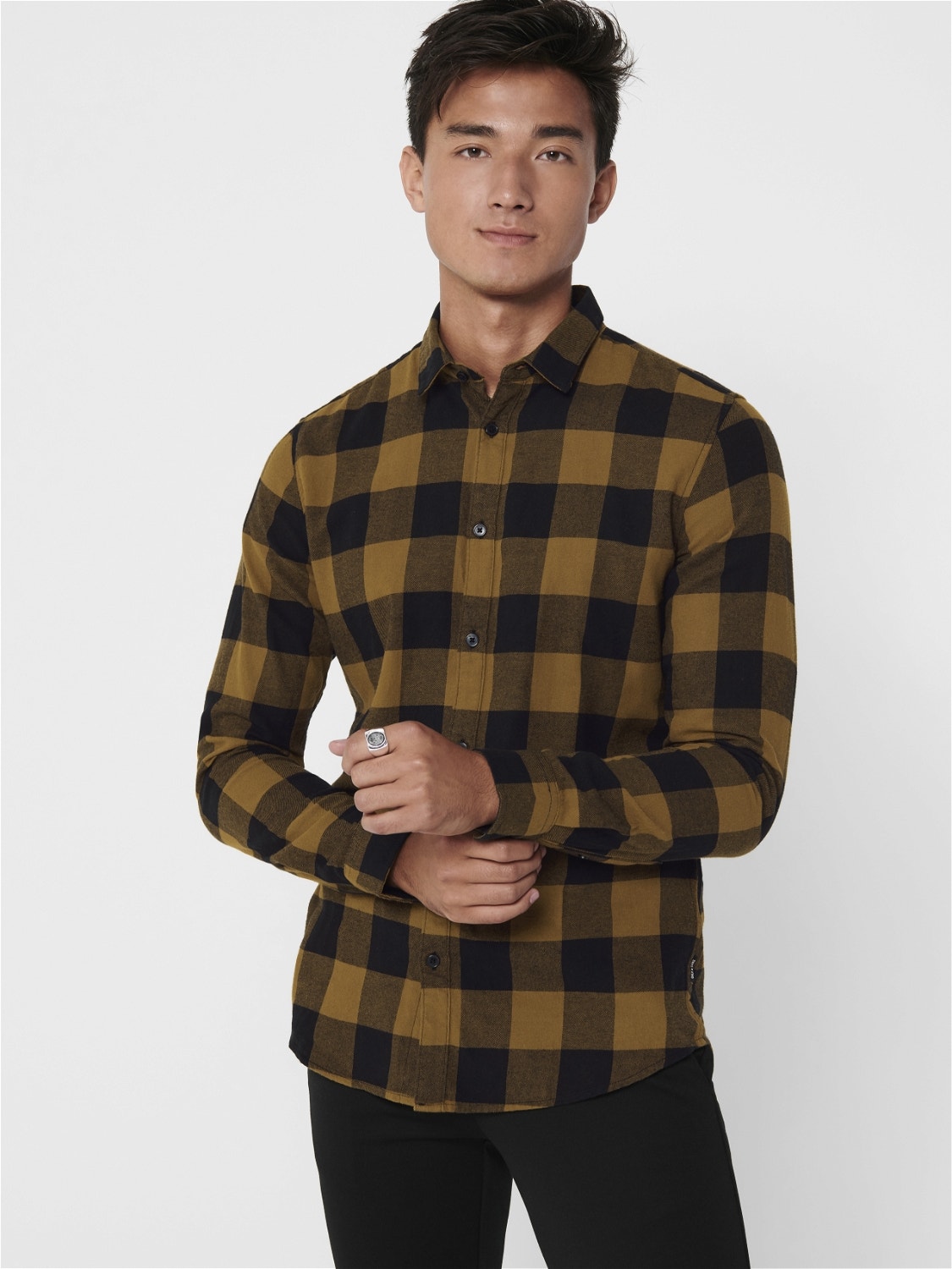 ONLY & SONS Slim fit checked shirt -Monks Robe - 22007112