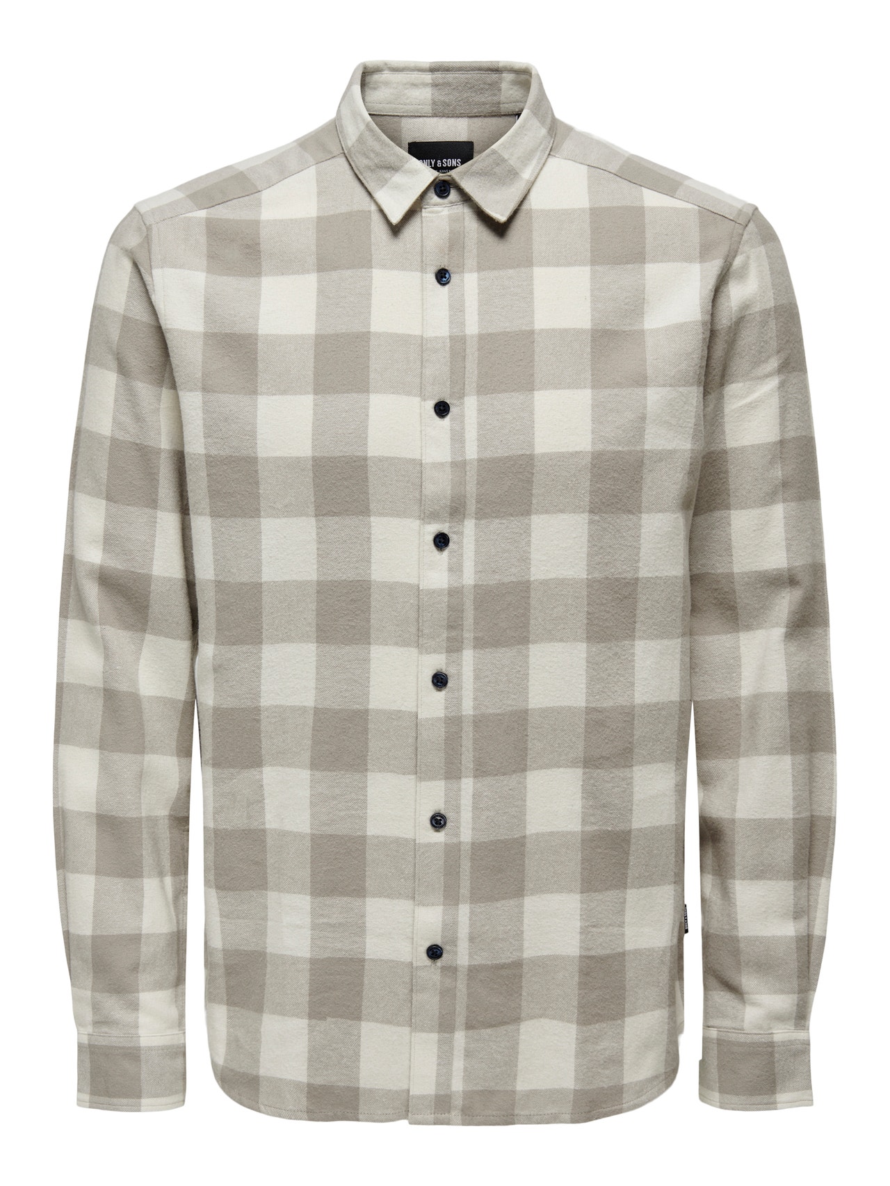 ONLY & SONS Slim fit checked shirt -Antique White - 22007112