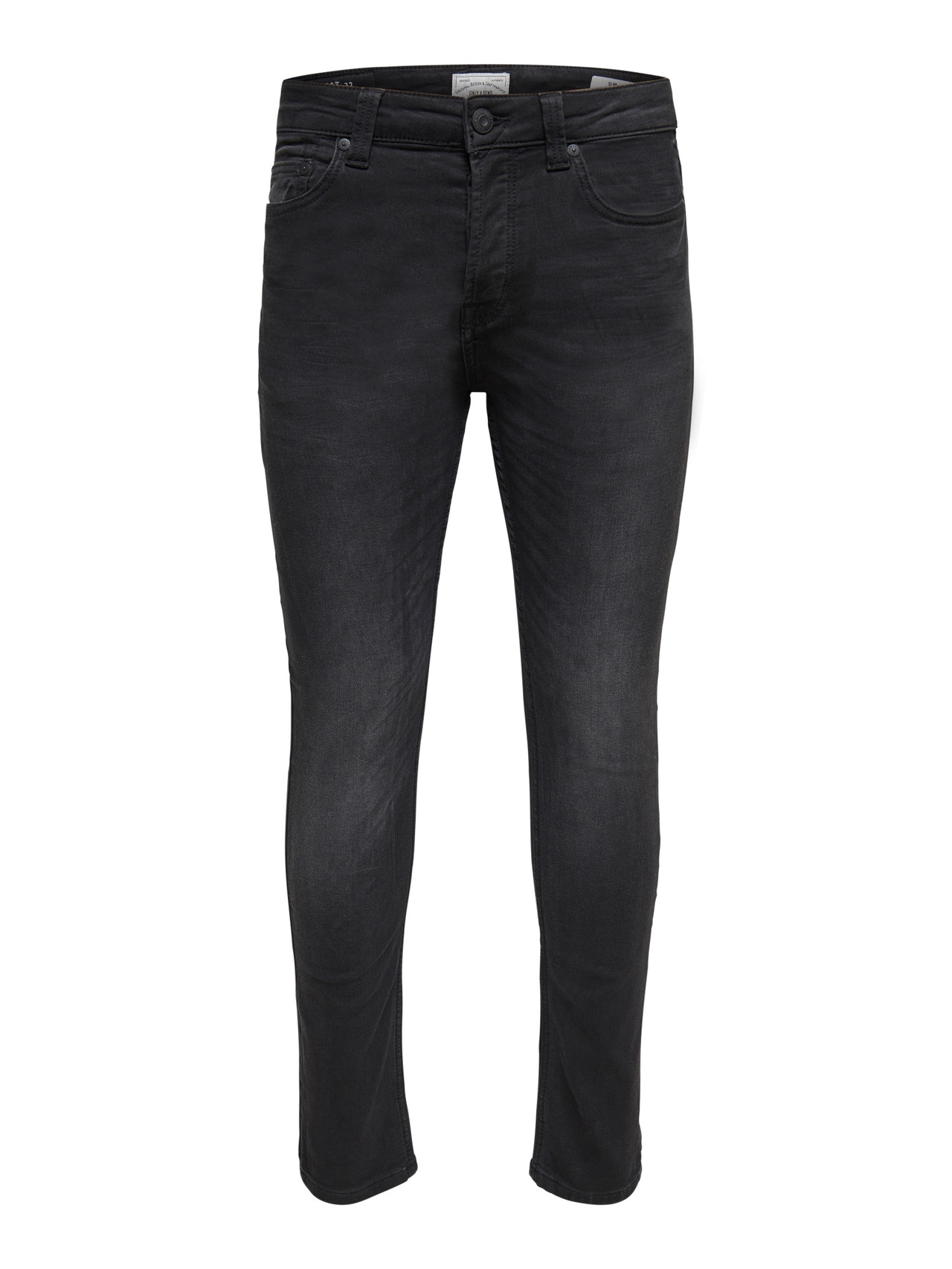 ONLY & SONS Slim Fit Mid rise Jeans -Black - 22007451