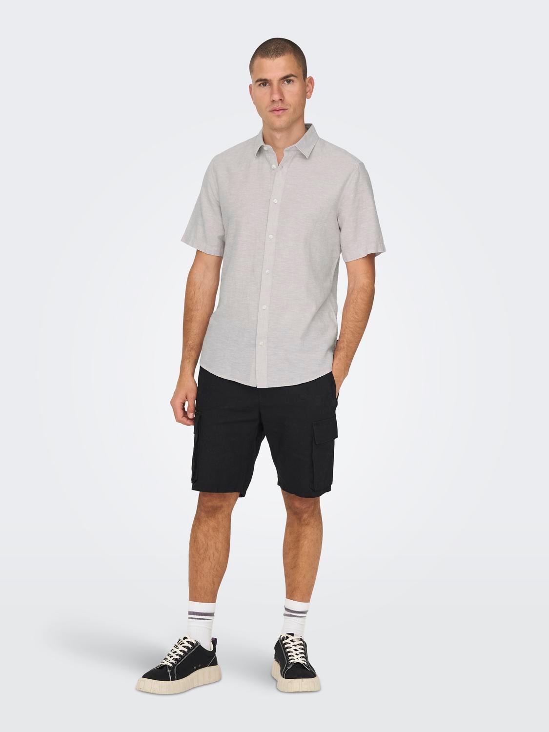 ONLY & SONS Short sleeved slim fit shirt -Nirvana - 22009885