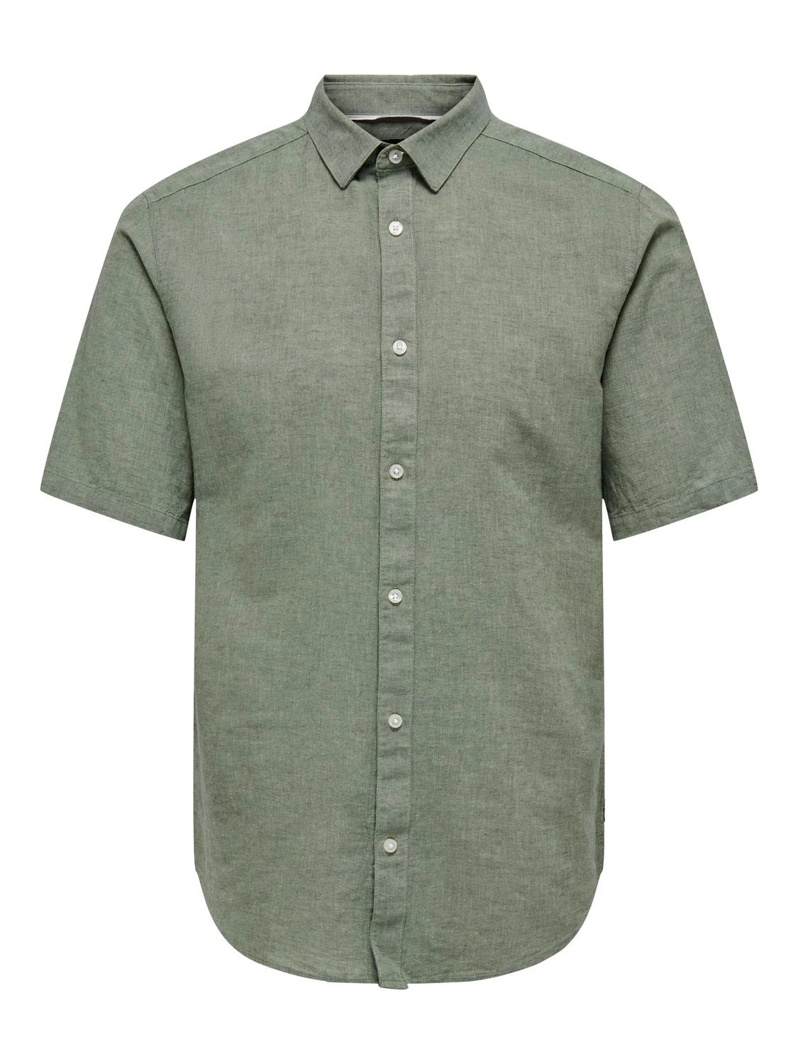 ONLY & SONS Short sleeved shirt -Swamp - 22009885