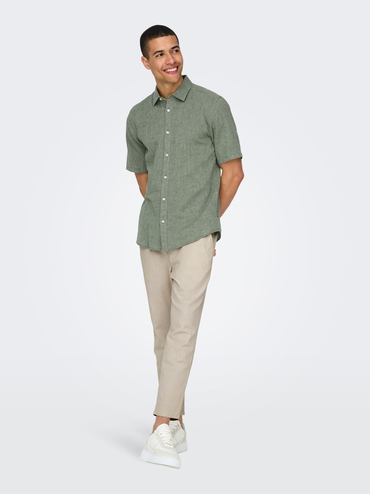 ONLY & SONS Short sleeved shirt -Swamp - 22009885