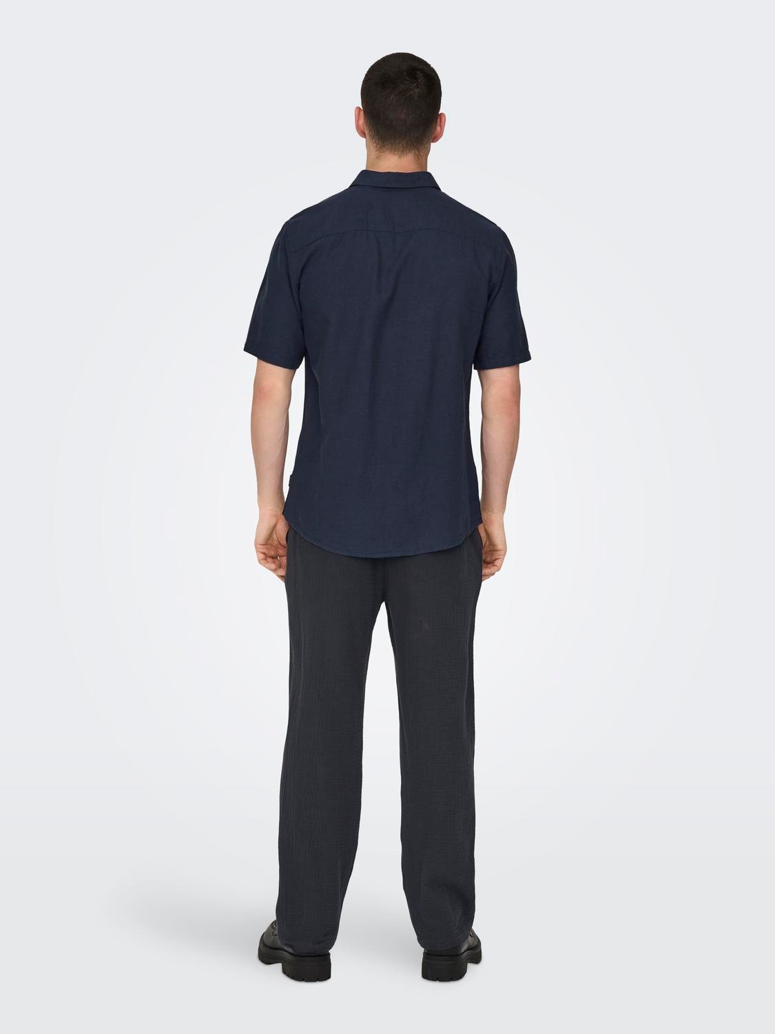 ONLY & SONS Slim fit Overhemd kraag Overhemd -Night Sky - 22009885