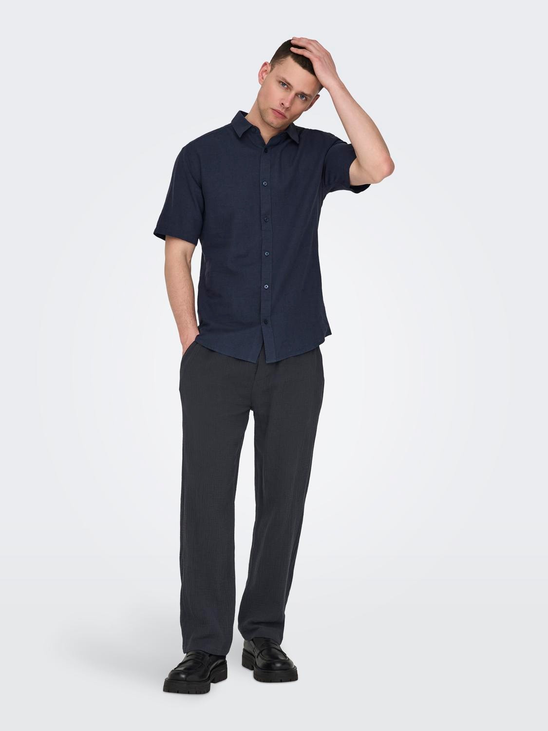 ONLY & SONS Short sleeved shirt -Night Sky - 22009885