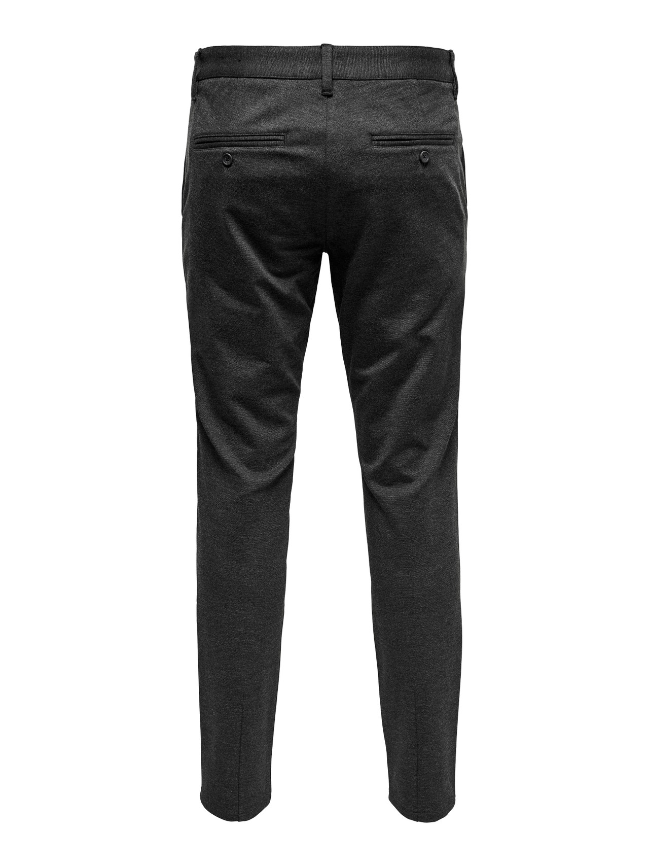 ONLY & SONS Solid colored chinos -Dark Grey Melange - 22010209