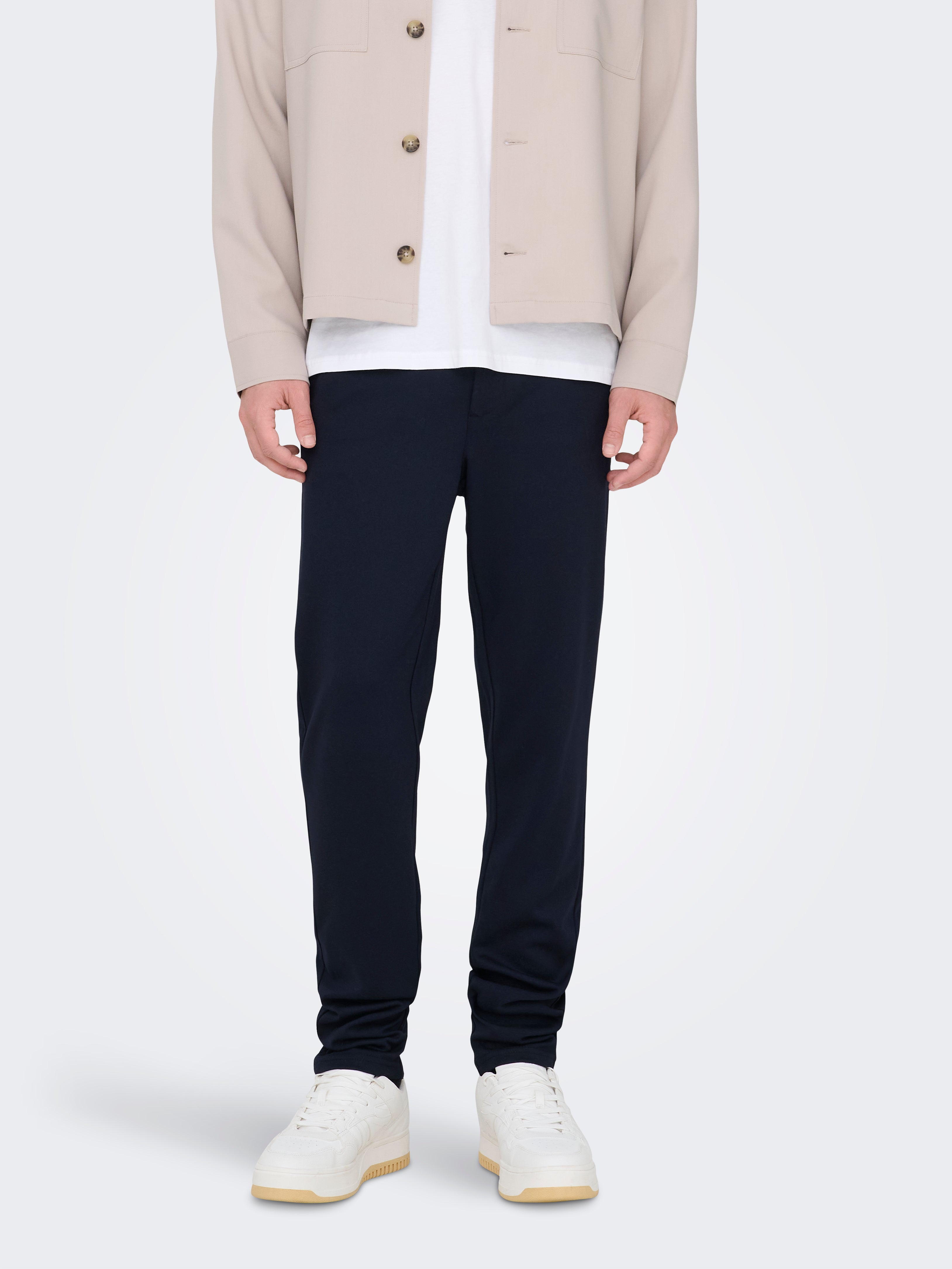 ONLY & SONS ONSMARK Slim Tap 0209 - Pantaloni Melange Noos, Olive Night, 28W x 30L