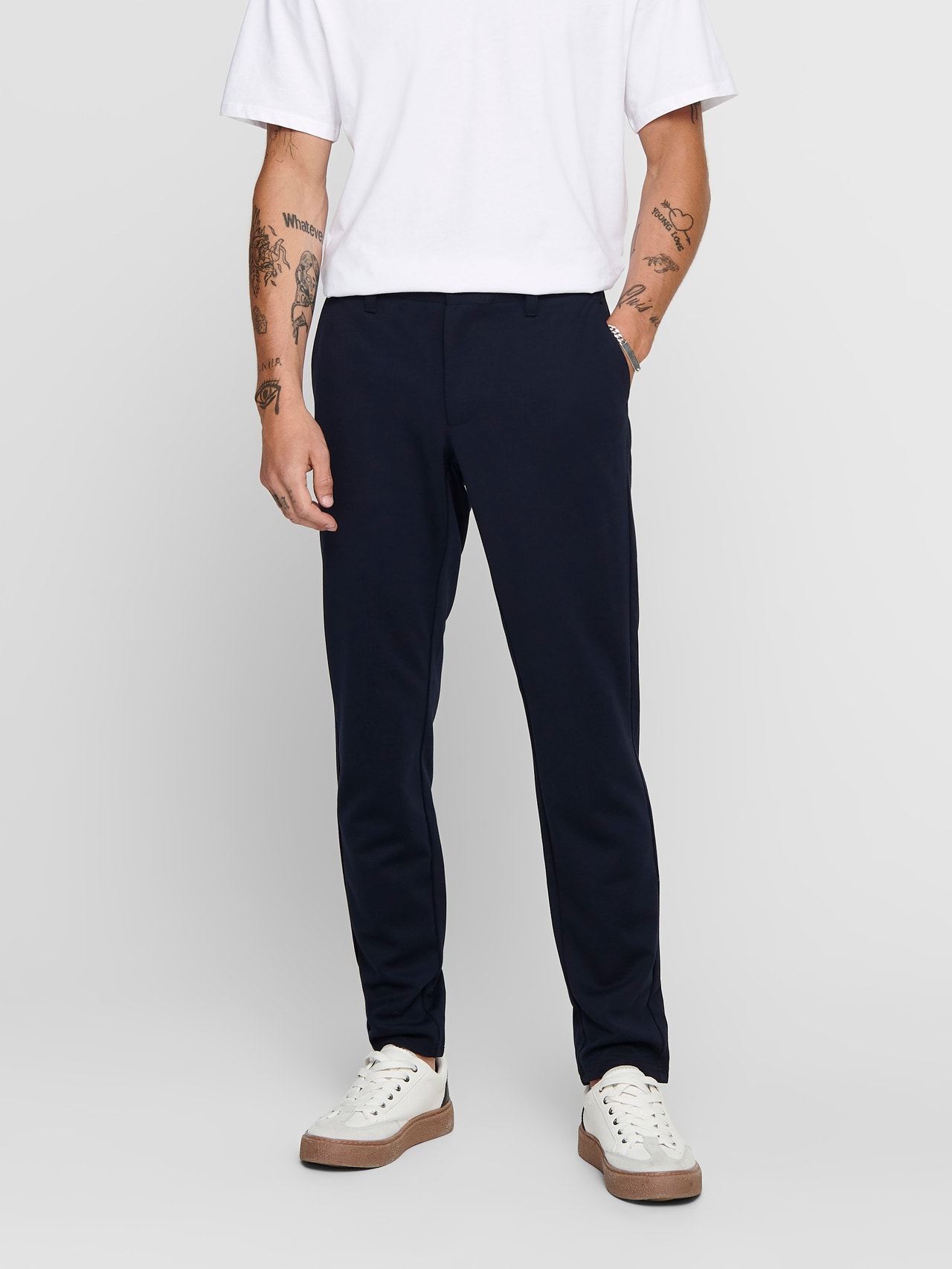 ONLY & SONS Solid colored chinos -Night Sky - 22010209