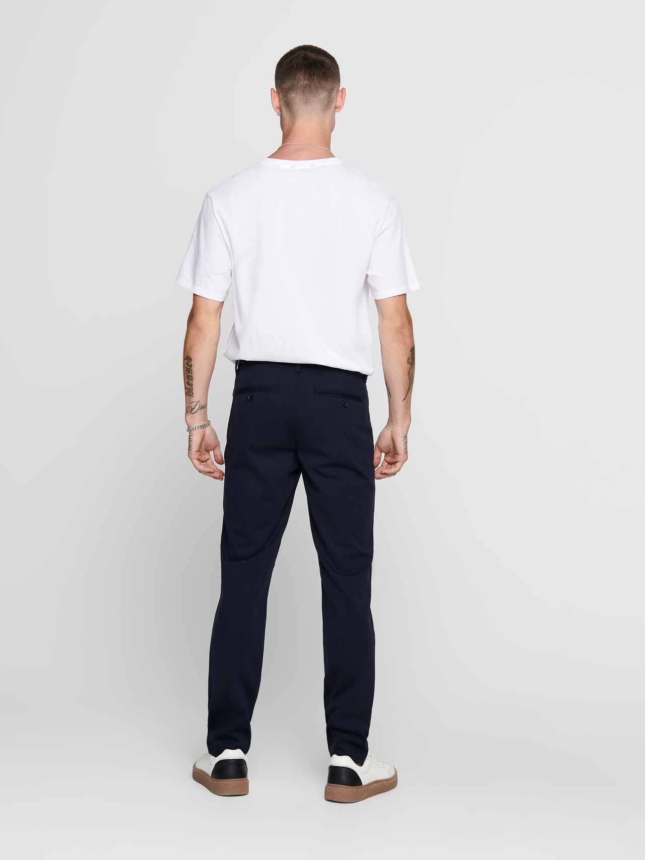 ONLY & SONS Solid colored chinos -Night Sky - 22010209