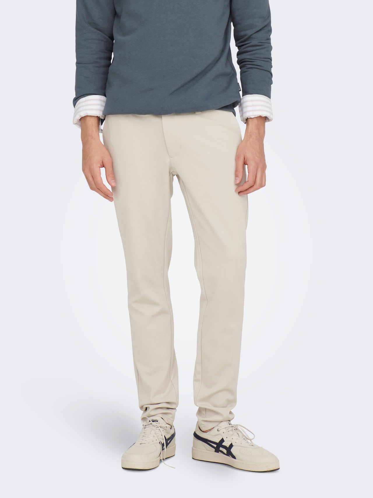 Solid colored chinos | Light Grey | ONLY & SONS®