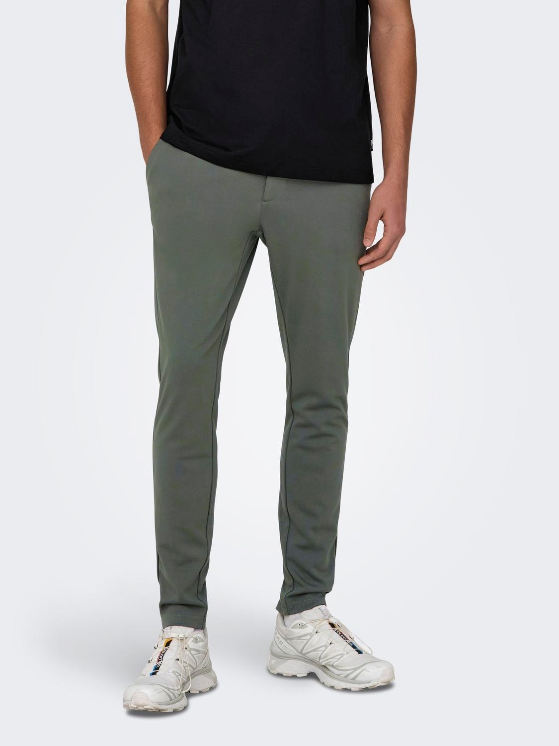 ONLY & SONS Solid colored chinos -Castor Gray - 22010209