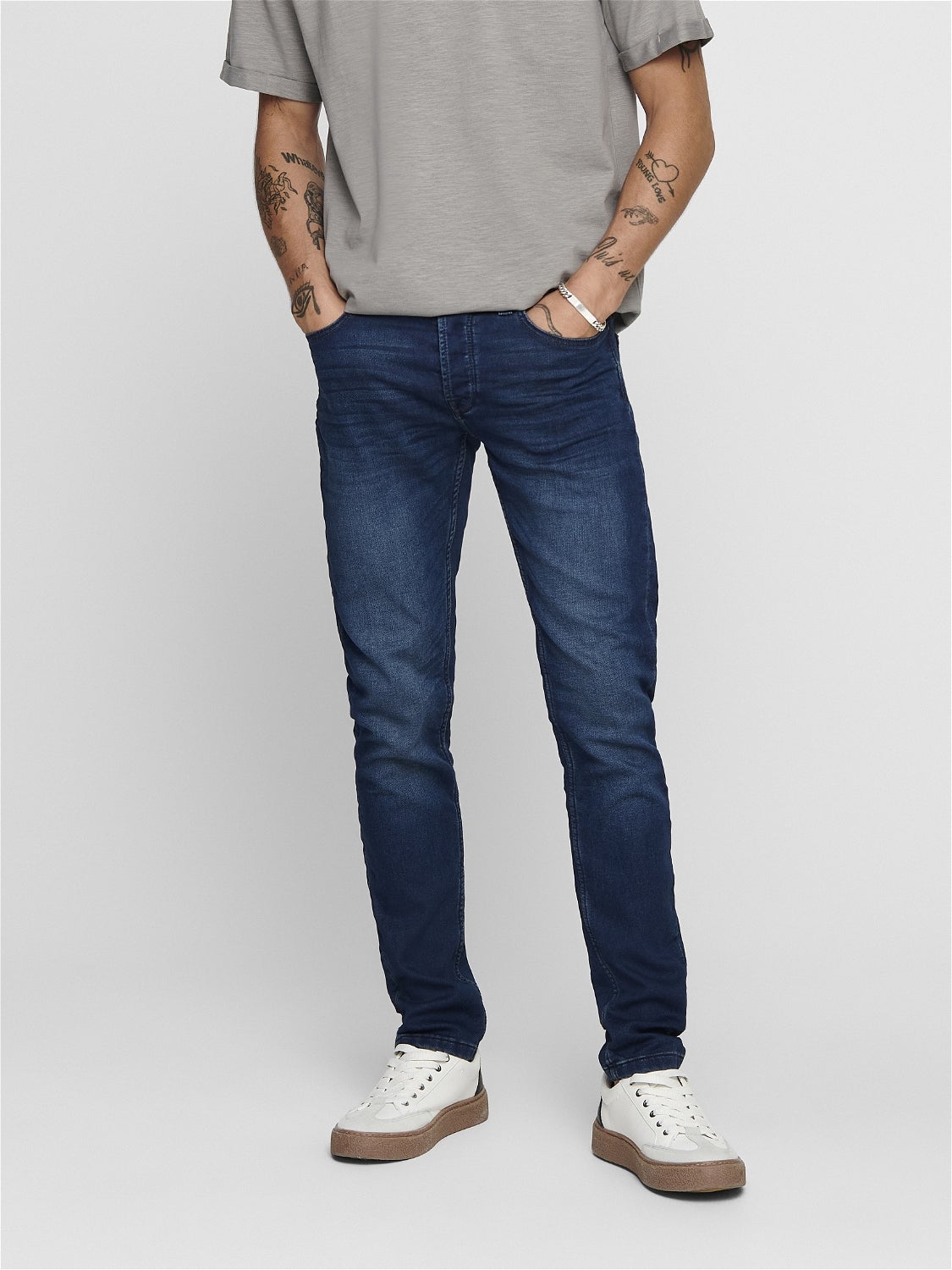 ONLY & SONS capri jeans Navy Blue MEN FASHION Jeans Strech discount 56% 