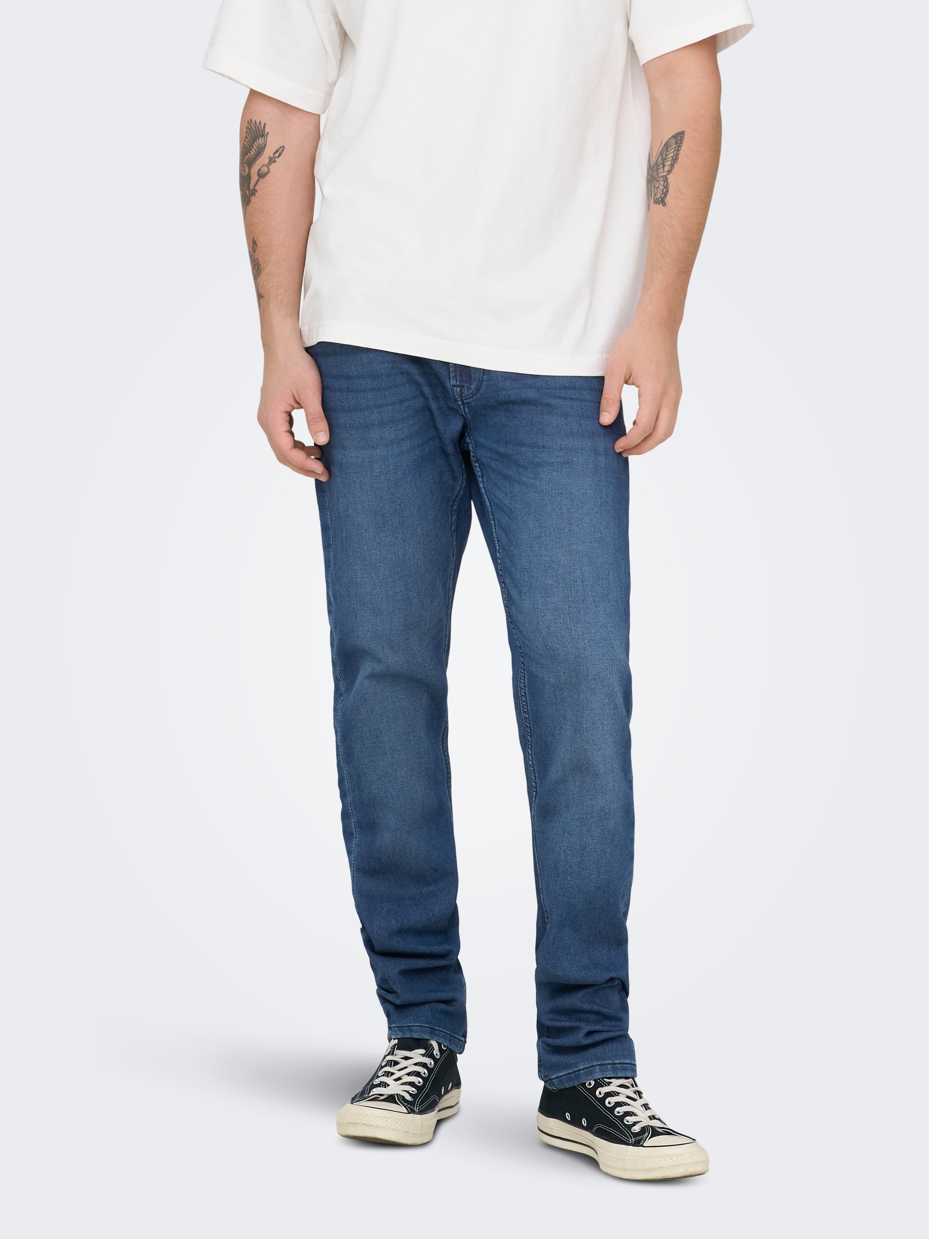Only & Sons Loom slim fit jog jeans in black wash Only & Sons Loom slim fit jog jeans in black wash