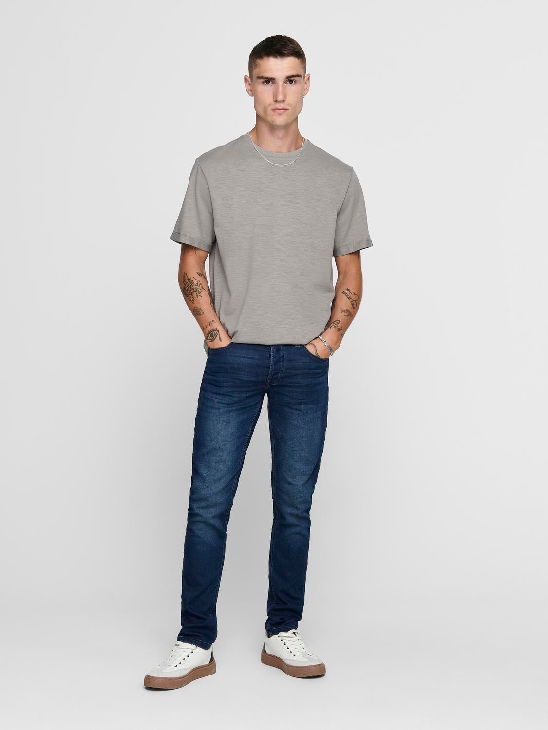 navy slim fit jeans