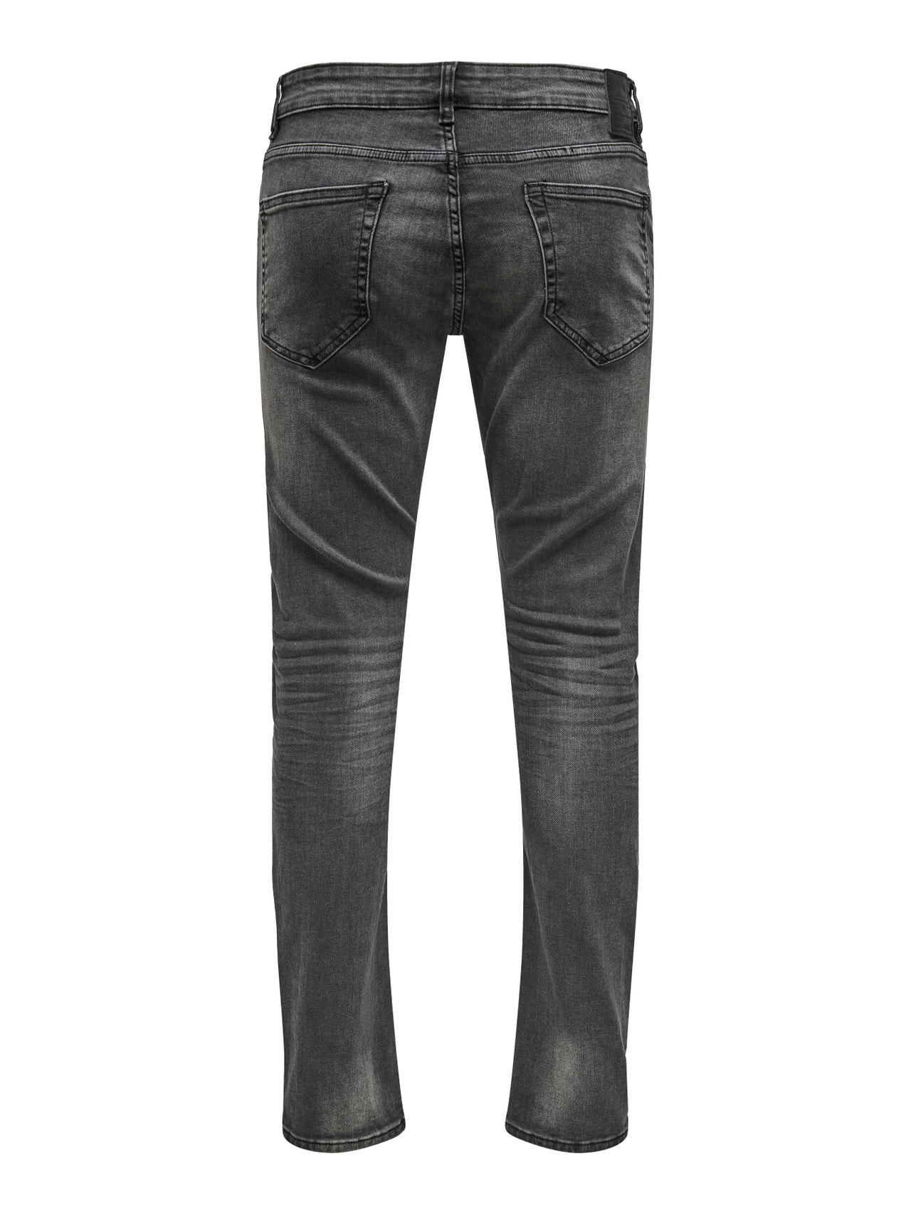 ONLY & SONS Slim Fit Niedrige Taille Jeans -Black Denim - 22010447