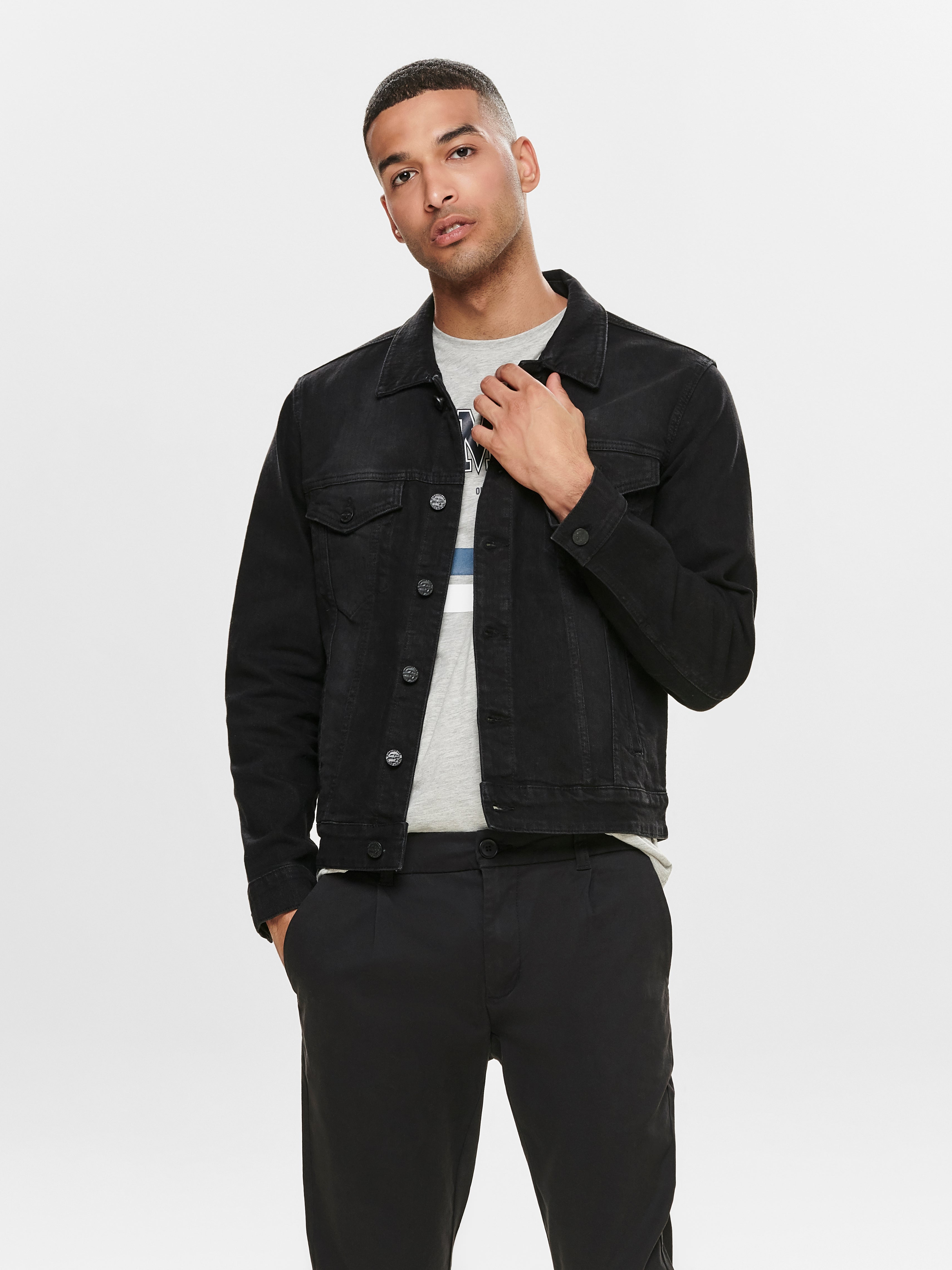 denim jacket black