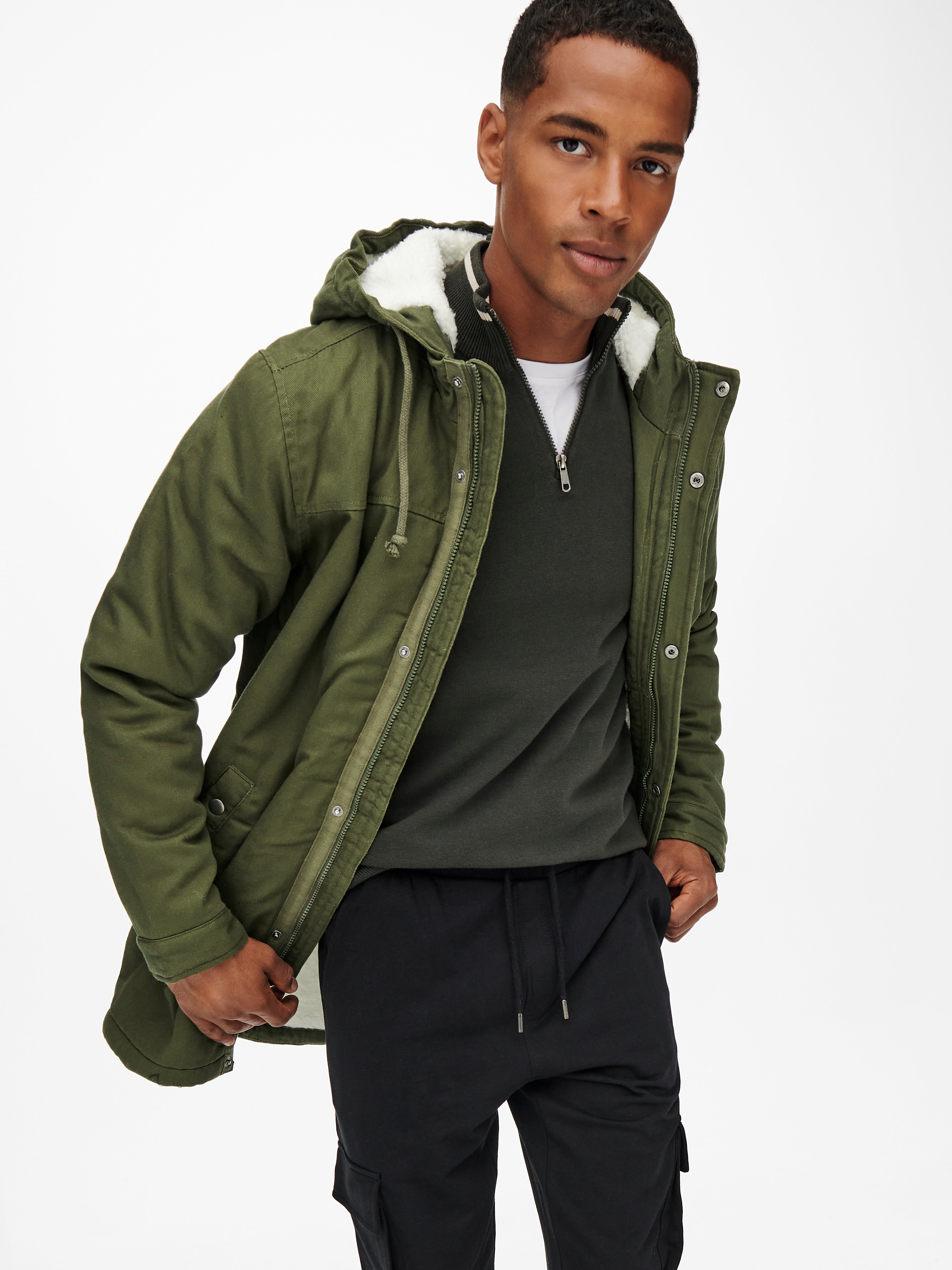 Hood with String Regulation Cuff button 