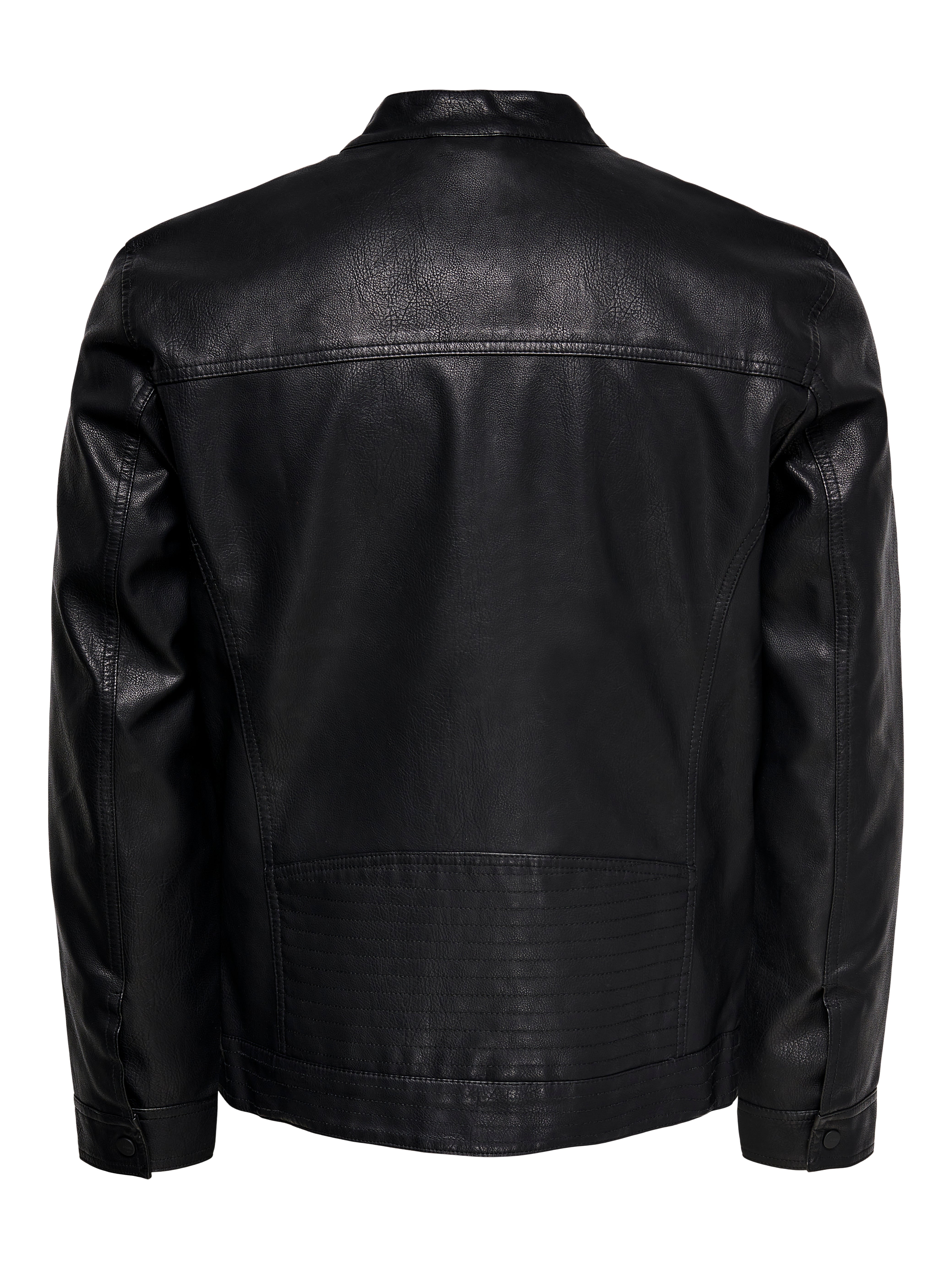 onsAL Faux leather jacket Black ONLY SONS