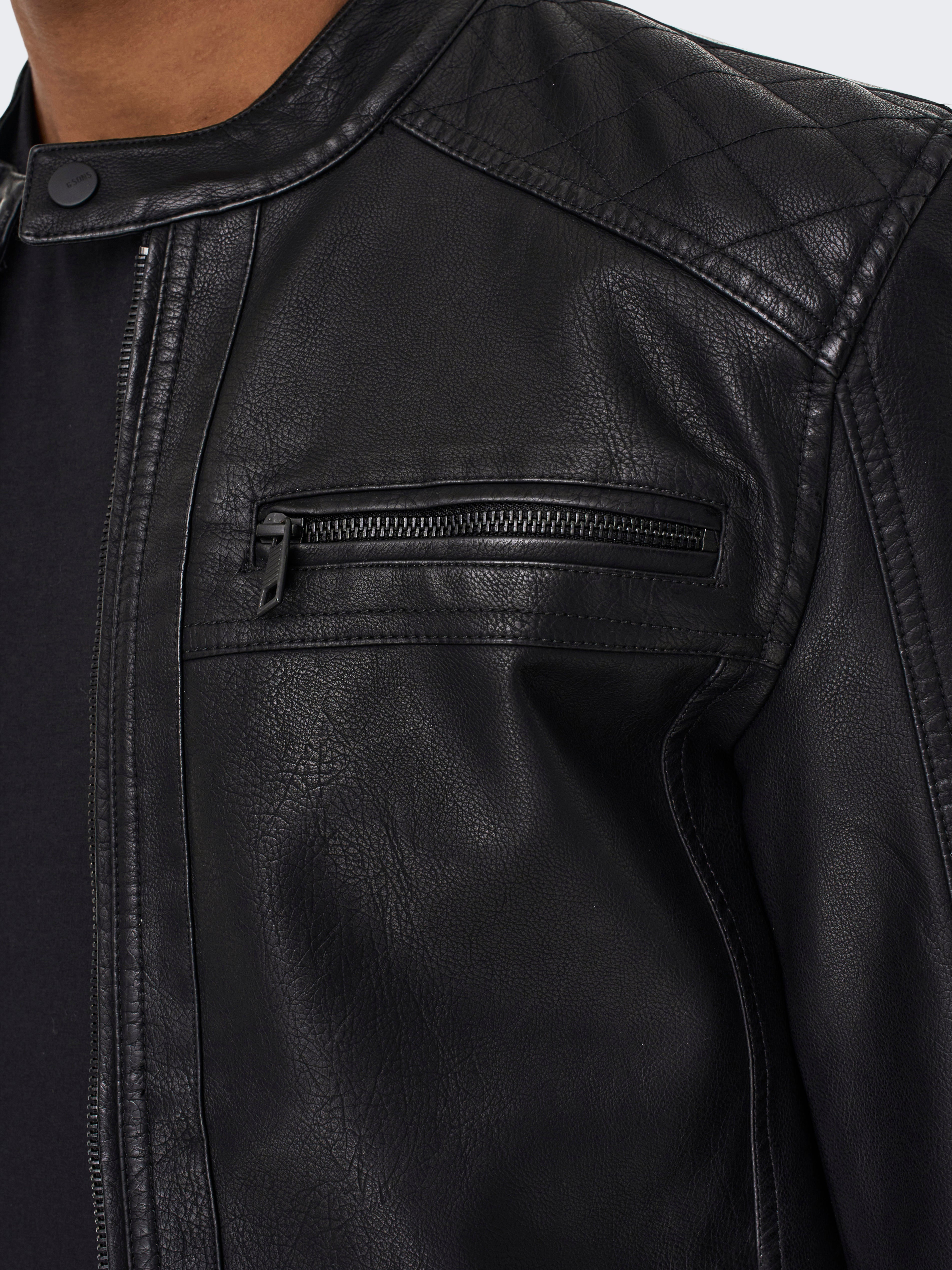 onsAL Faux leather jacket Black ONLY SONS