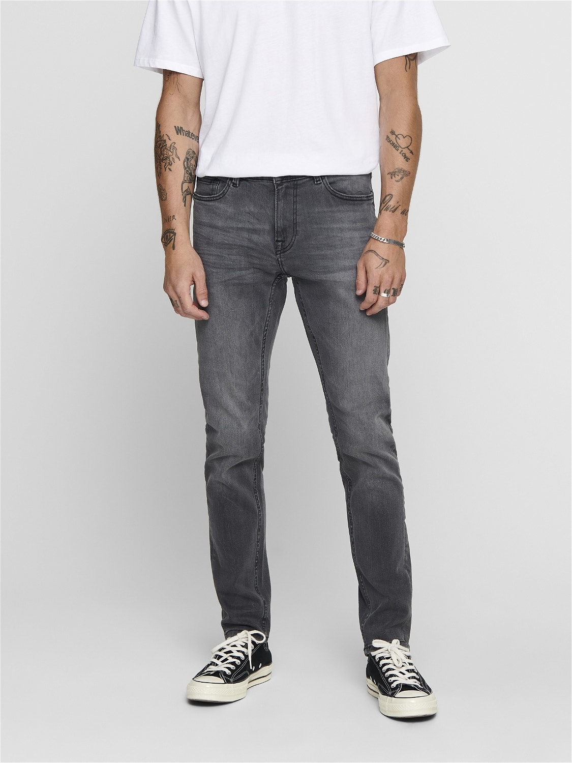 ONLY & SONS Jeans Skinny Fit Taille basse -Grey Denim - 22012051
