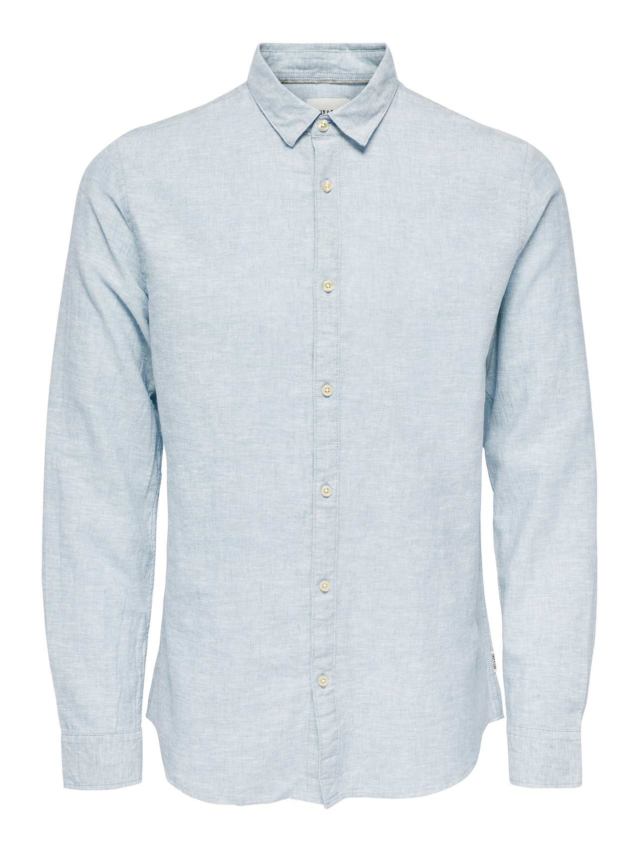 ONLY & SONS Chemises Slim Fit Col chemise -Cashmere Blue - 22012321