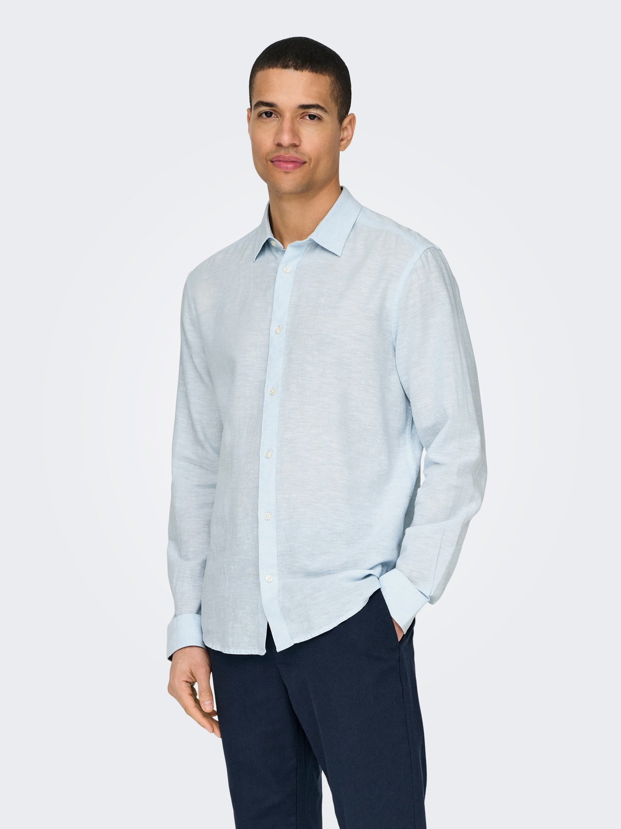 ONLY & SONS Slim fit Overhemd kraag Overhemd -Cashmere Blue - 22012321
