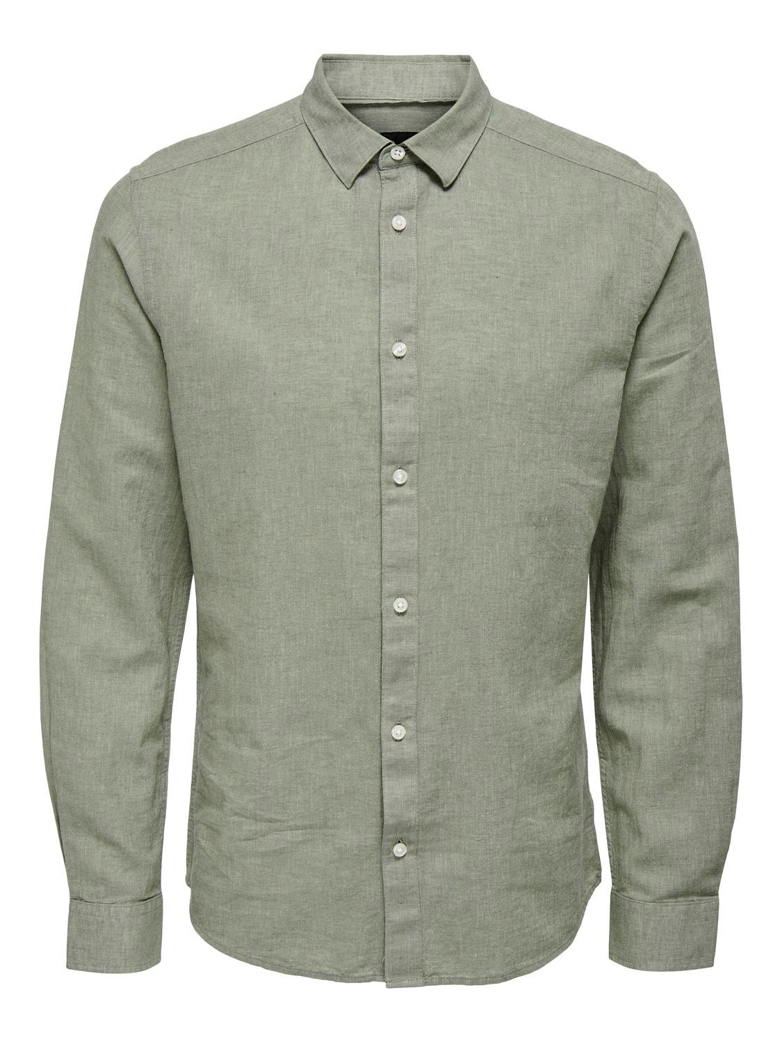 ONLY & SONS Camisas Corte slim Cuello de camisa -Swamp - 22012321