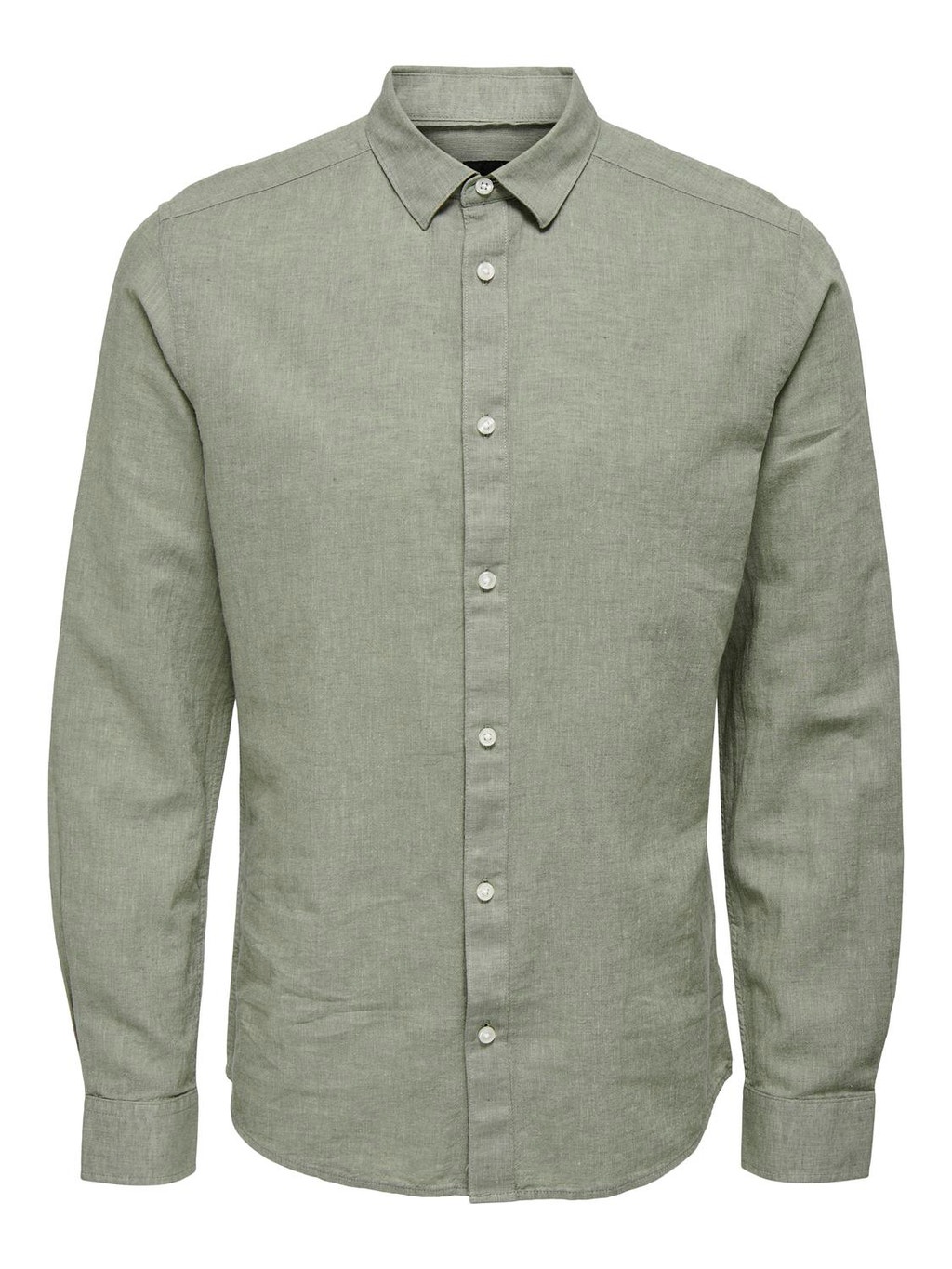 Foto Mentor Puur Slim fit Overhemd kraag Overhemd | Midden Groen | ONLY & SONS®