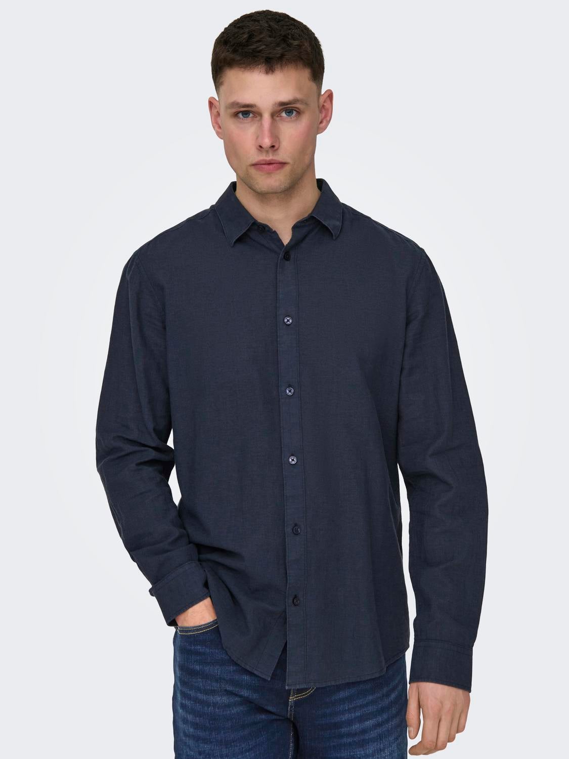 ONSCAIDEN Shirt | Dark Blue | ONLY & SONS®