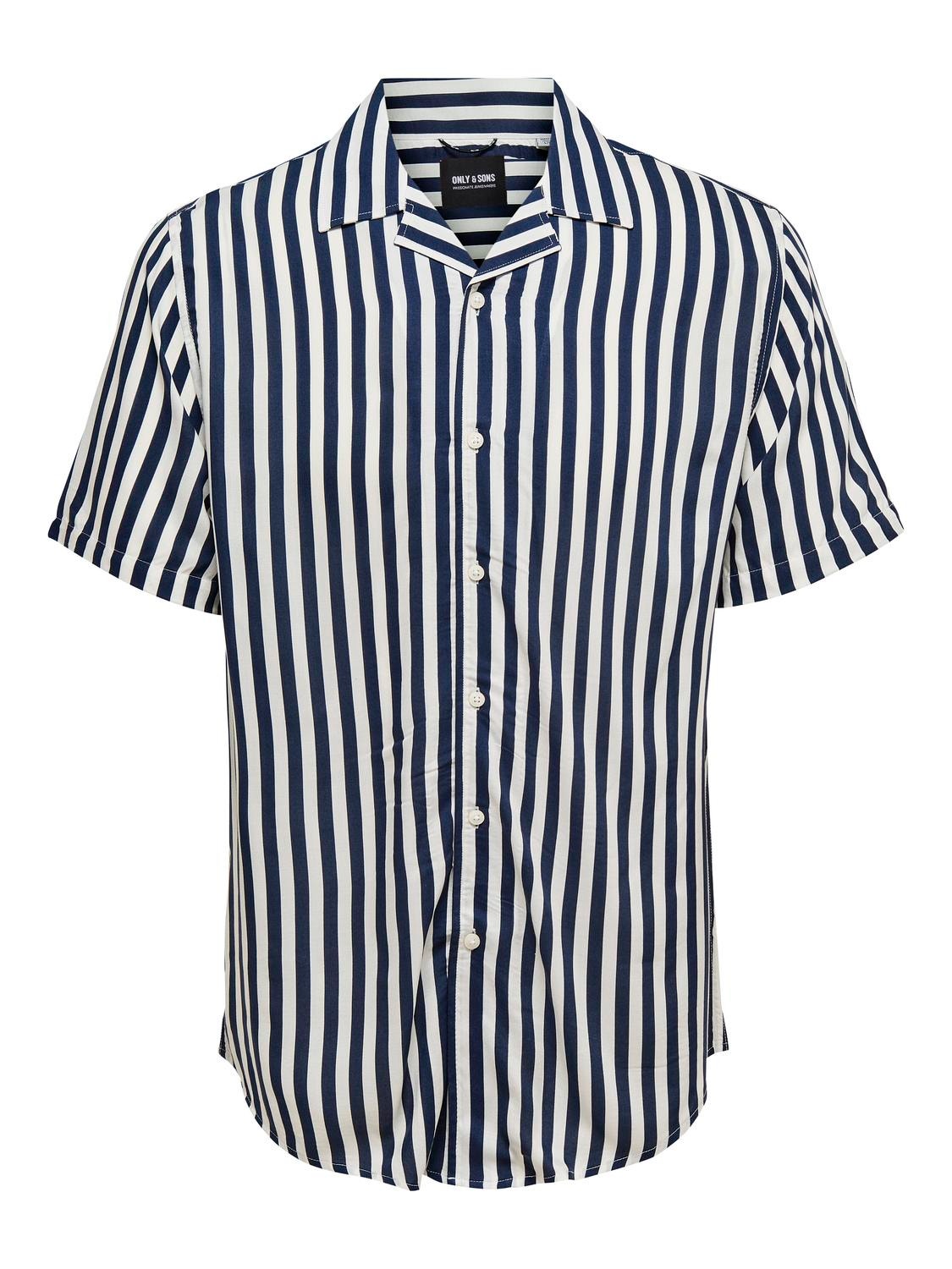 ONLY & SONS Regular Fit Resort-krage Skjorte -Dress Blues - 22013267