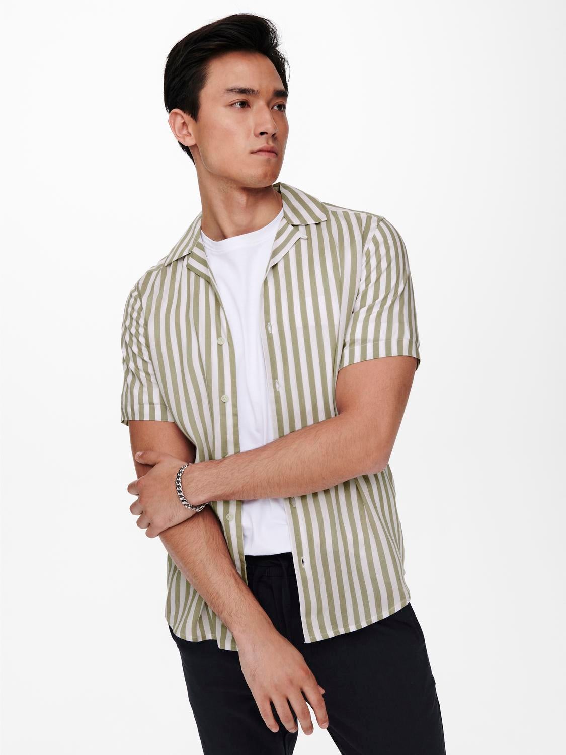 Only and sons striped deals shirt